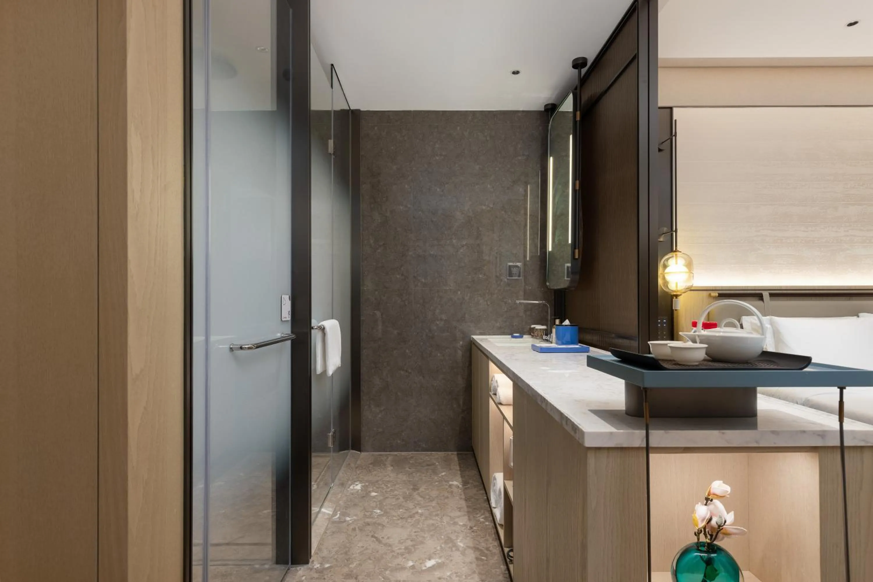 Bathroom in Shanghai Hongqiao Heyitang Hotel Beixinjing Subway Station Branch