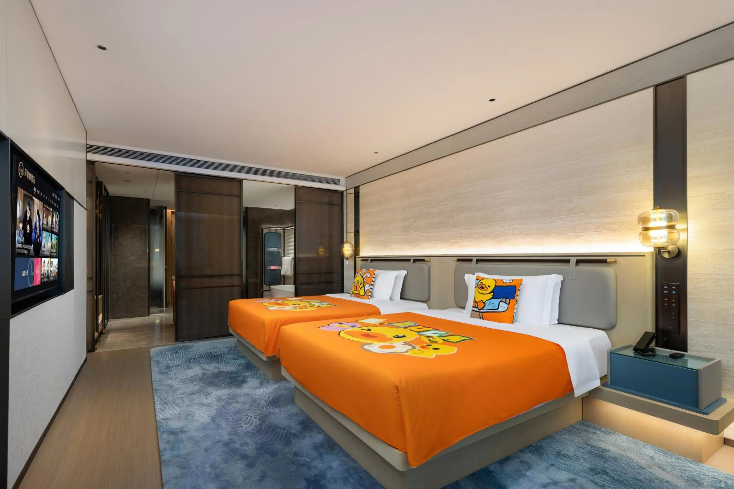 Bed in Shanghai Hongqiao Heyitang Hotel Beixinjing Subway Station Branch