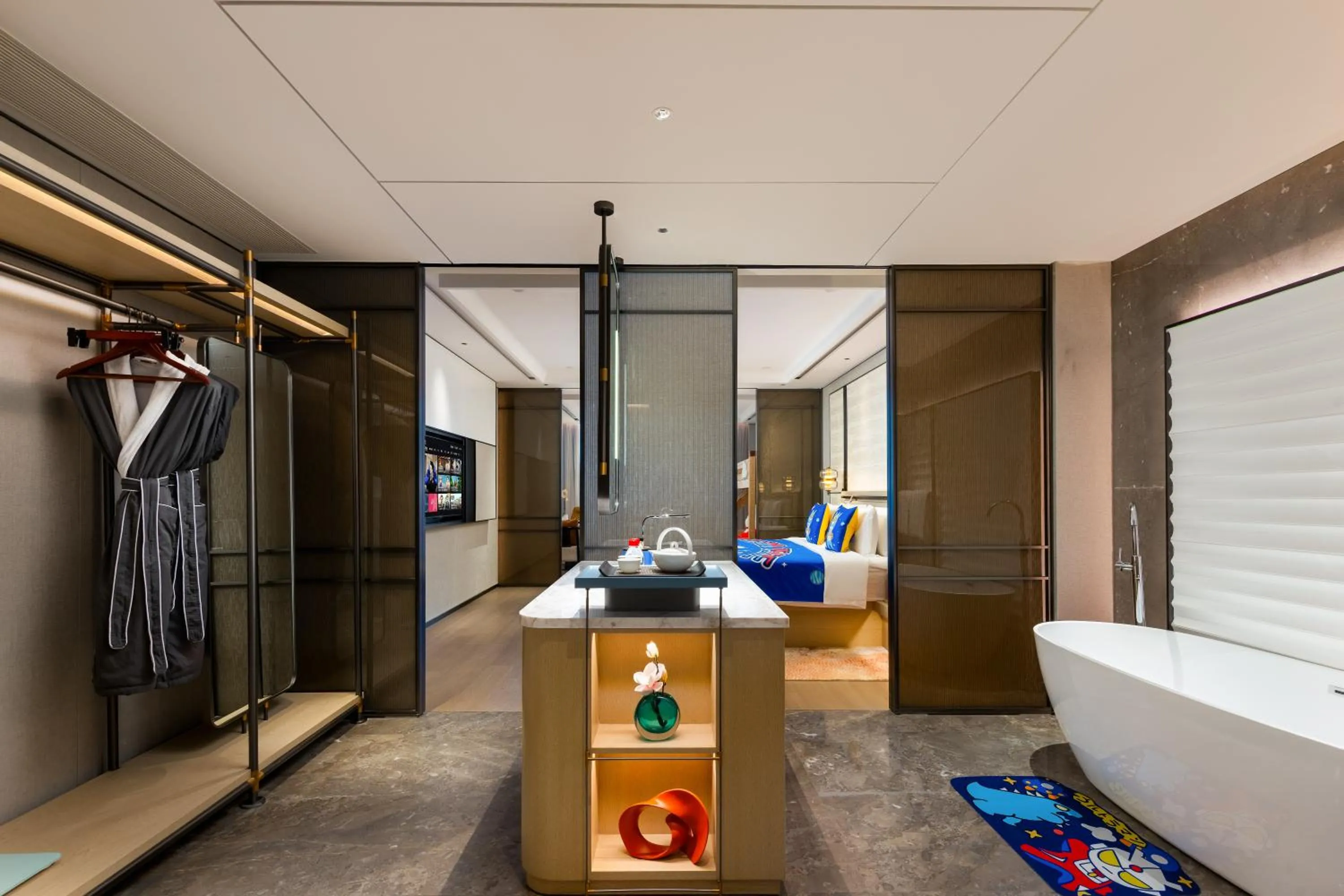 Bathroom in Shanghai Hongqiao Heyitang Hotel Beixinjing Subway Station Branch