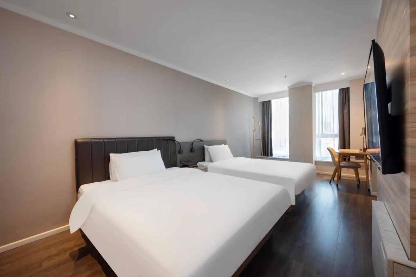 Bed in Hanting Premium Hotel Shanghai Caolu Finance College