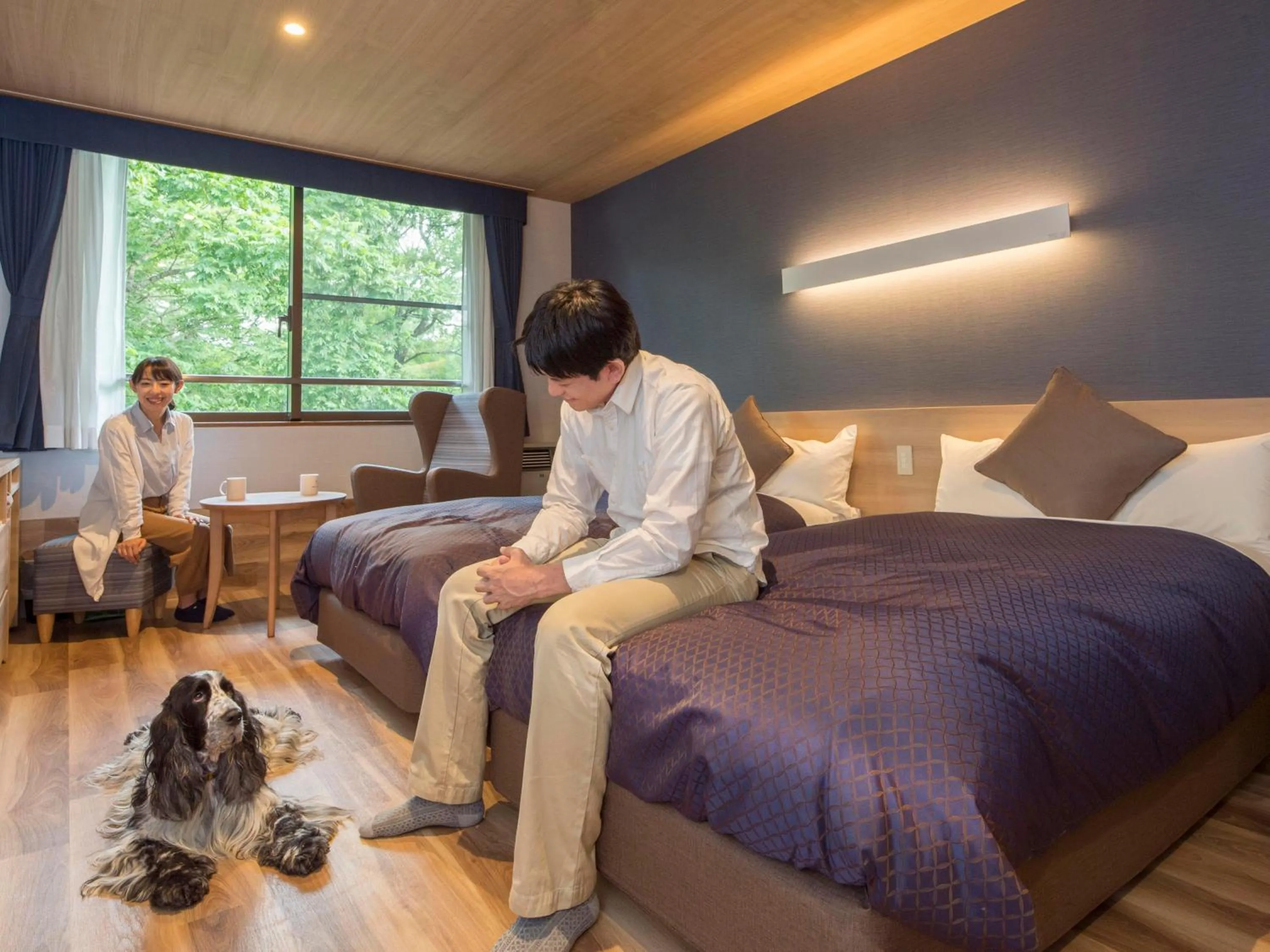 Bed in Wan's Resort Yamanakako