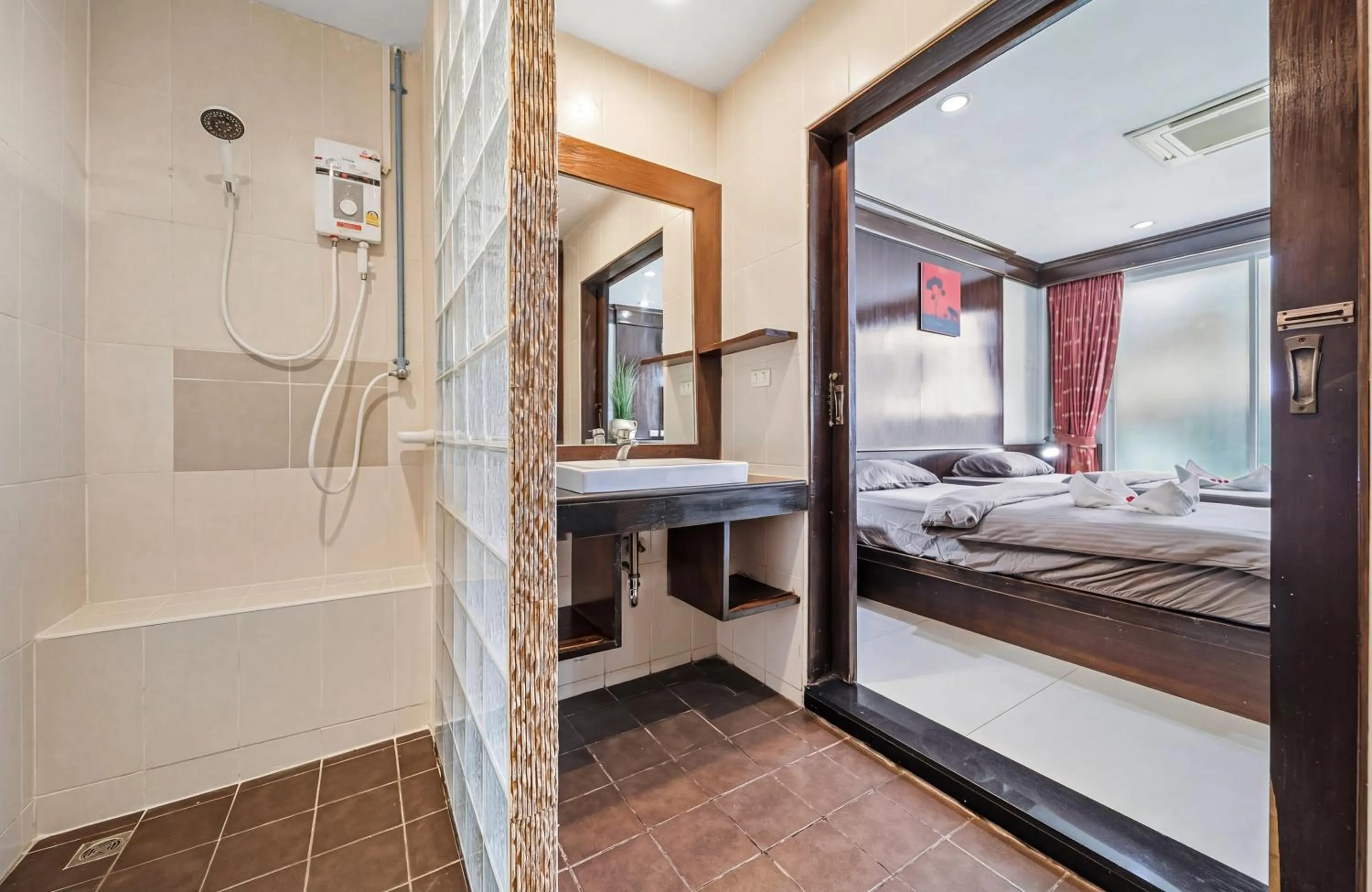 Bathroom, Bed in EBS Hostel Phuket