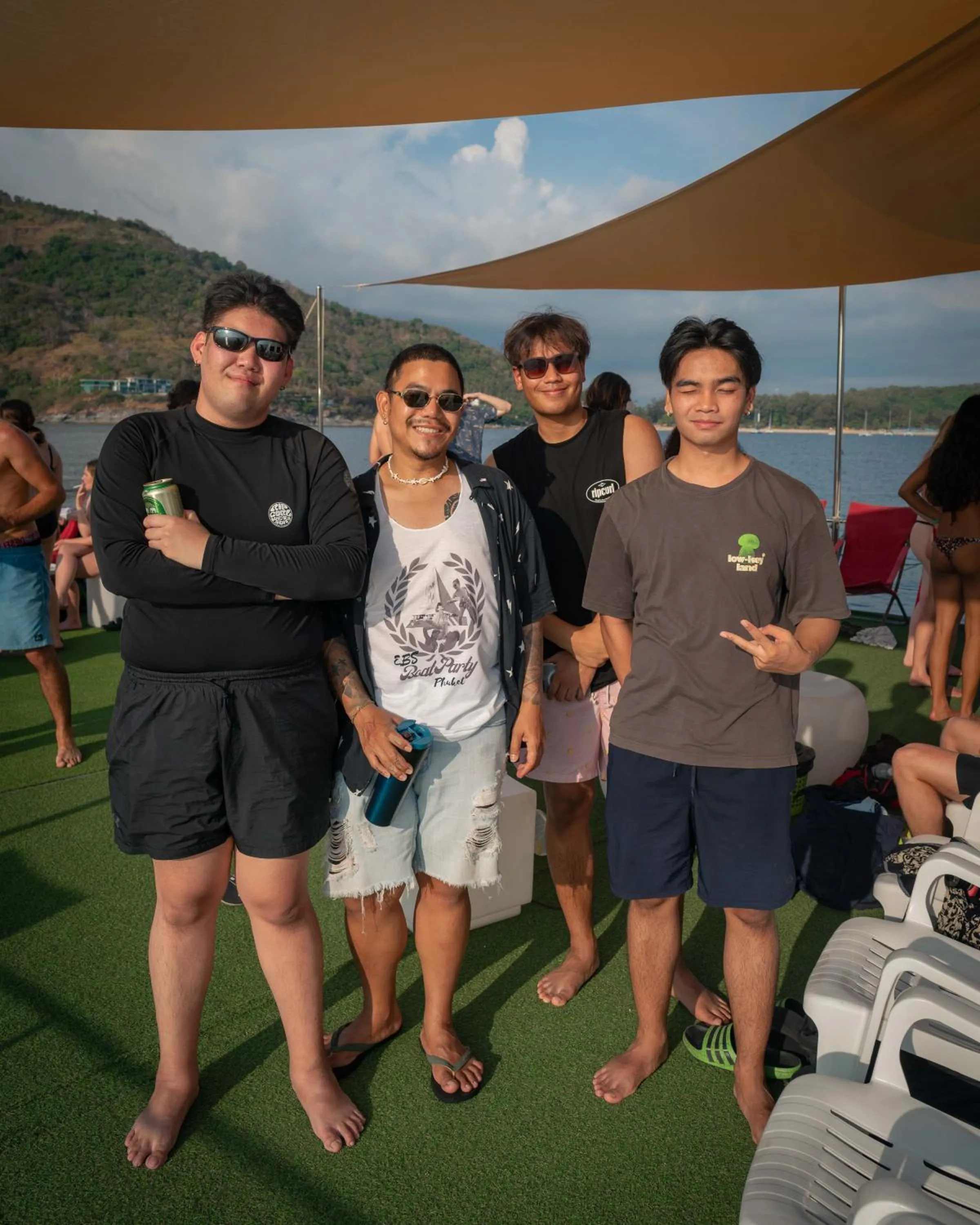 group of guests in EBS Hostel Phuket