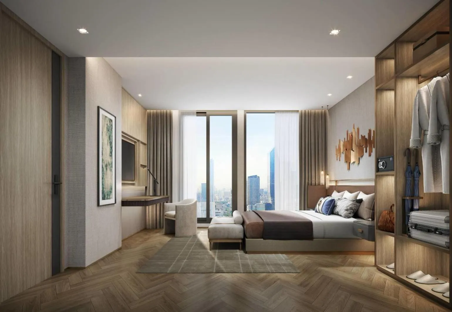 Bed in Samsara Hotel Pattaya