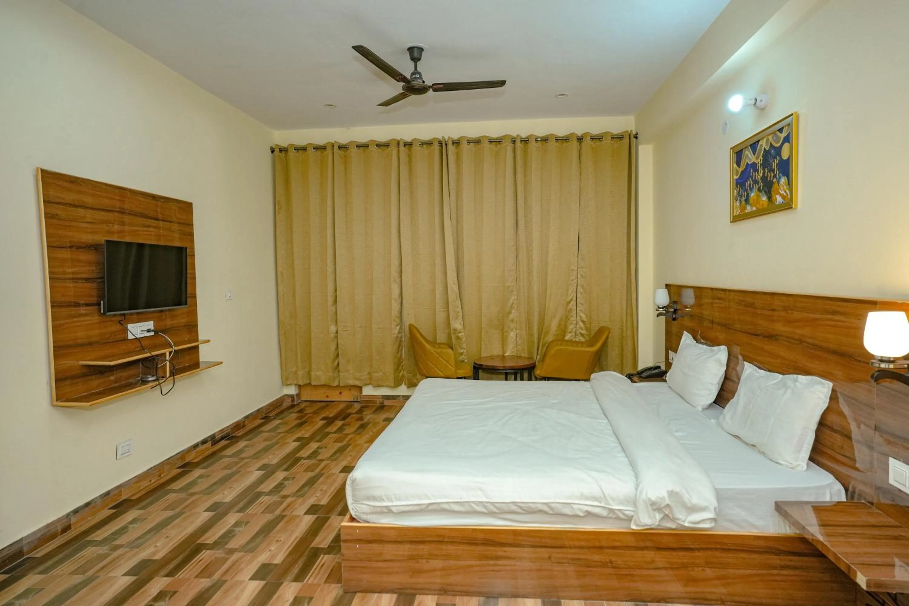 Communal lounge/ TV room, Bed in The Himalayan Stories - A Riverside Heaven Resort