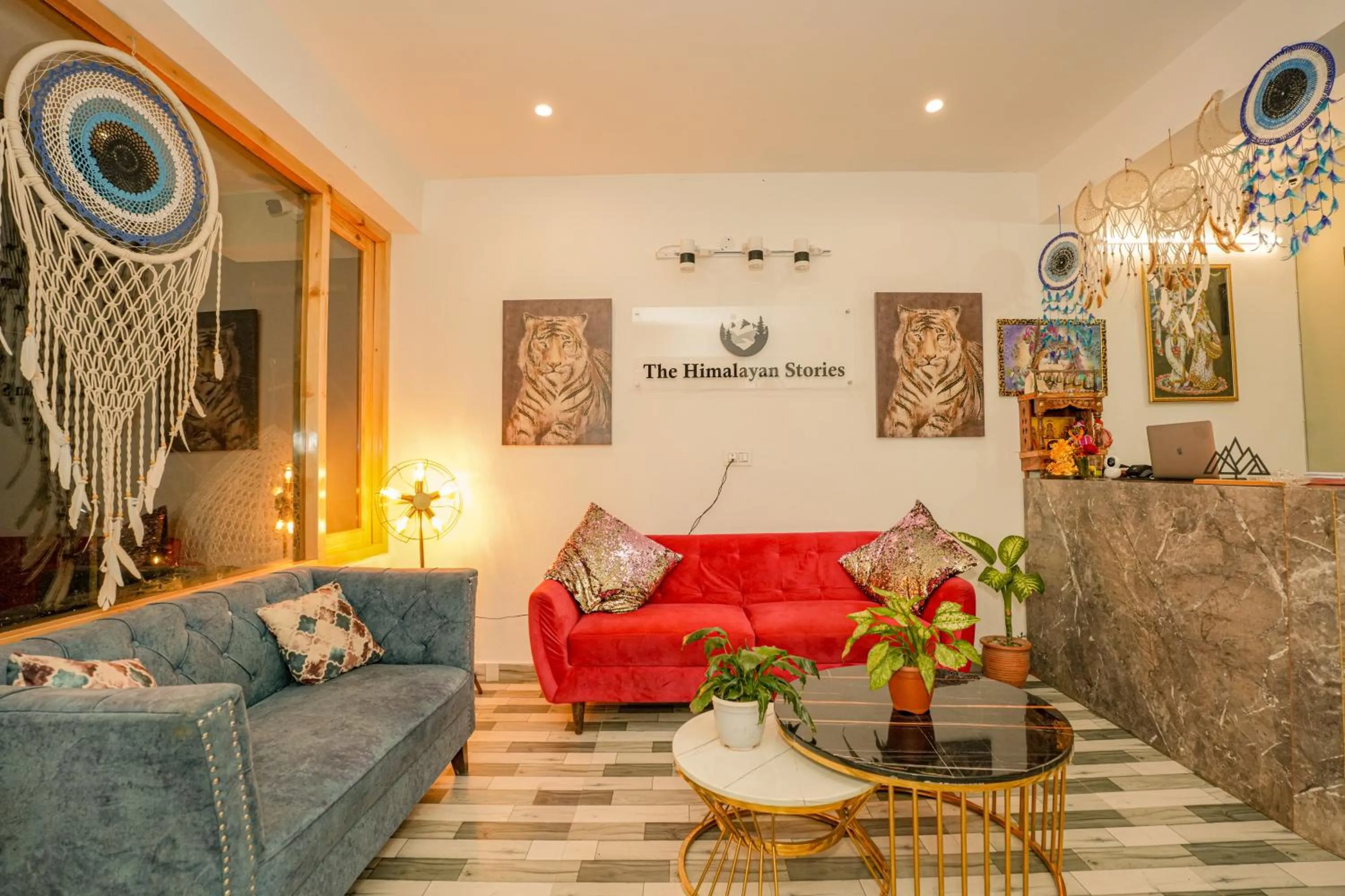 Seating area in The Himalayan Stories - A Riverside Heaven Resort