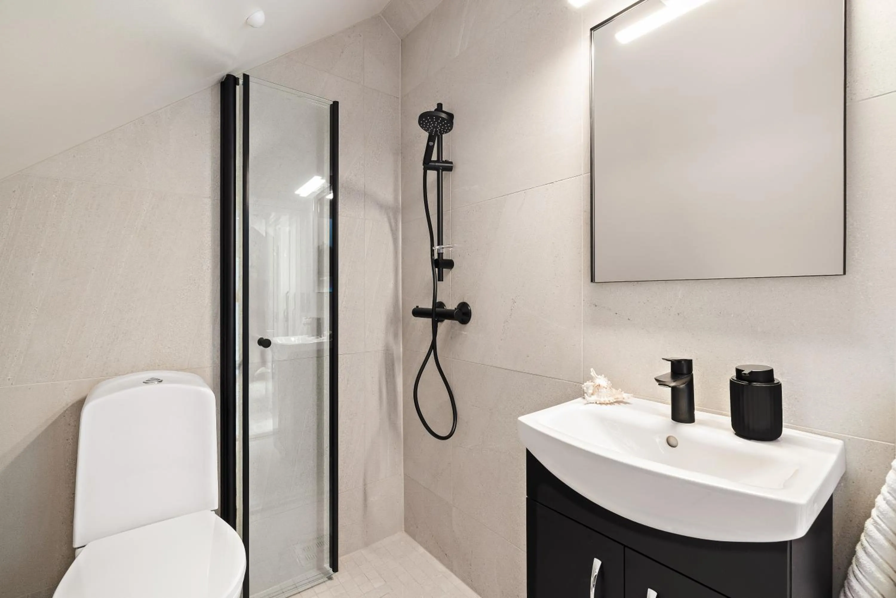 Shower in Rosenberg Apartments