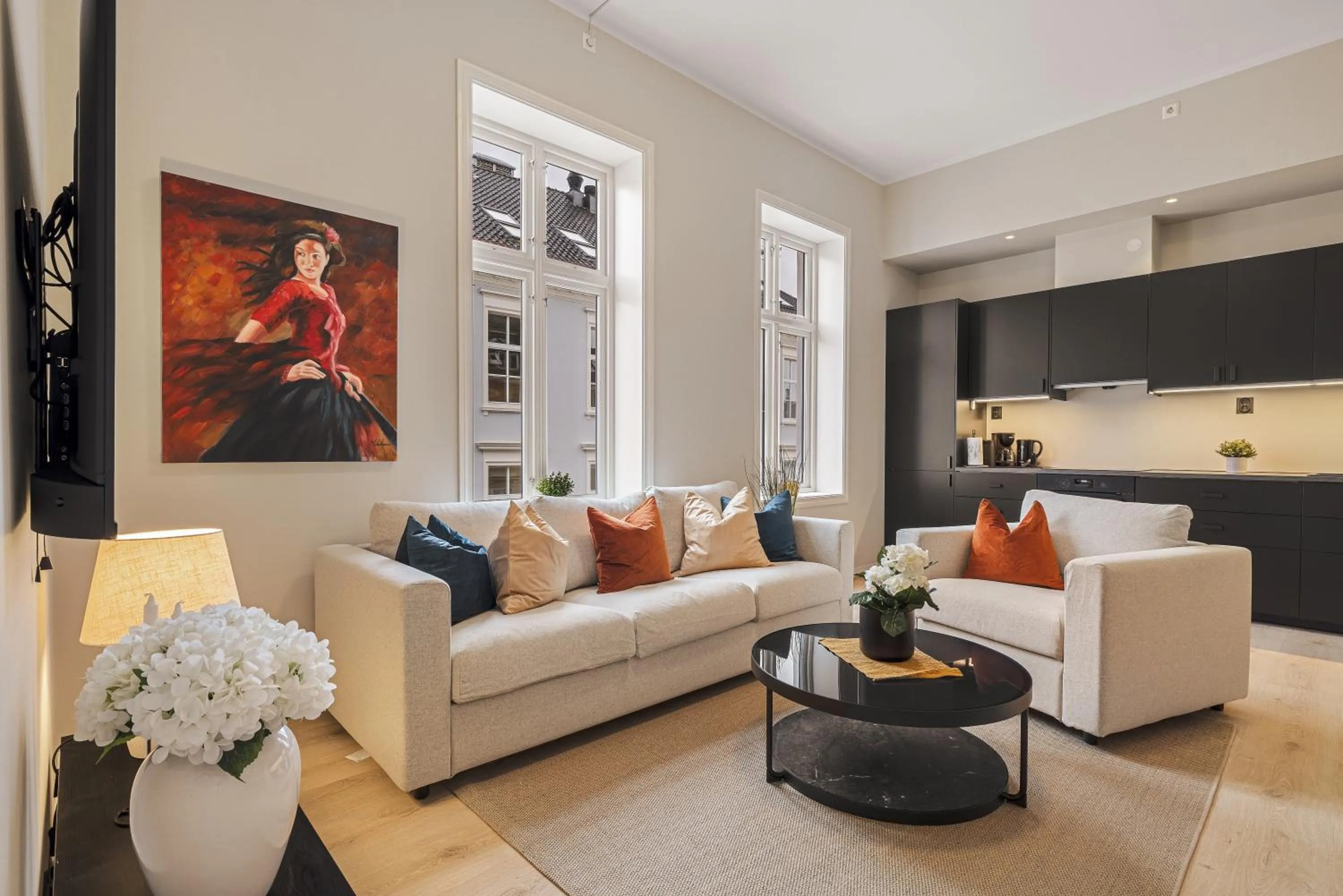 Living room in Rosenberg Apartments