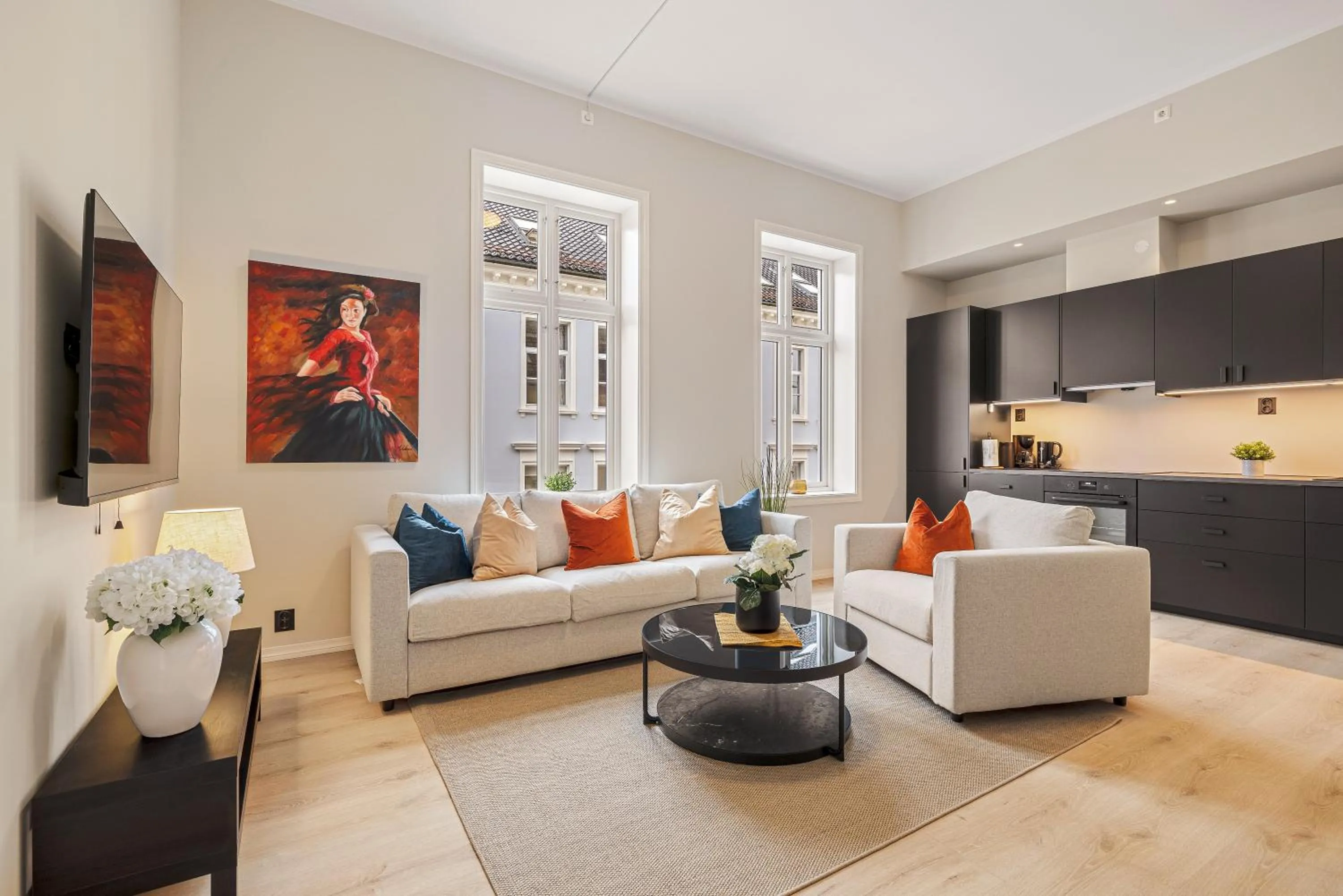 Living room in Rosenberg Apartments