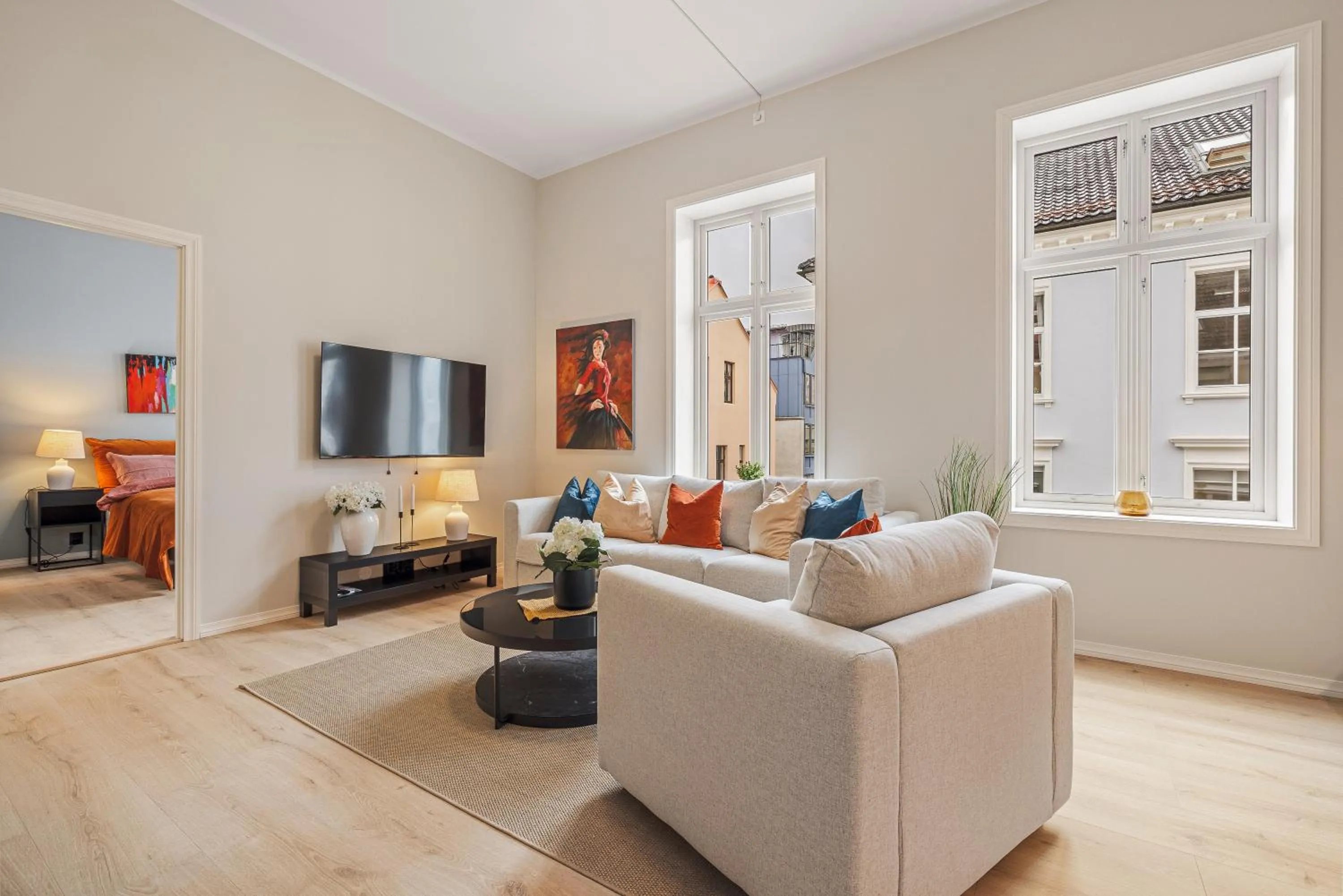 Living room in Rosenberg Apartments