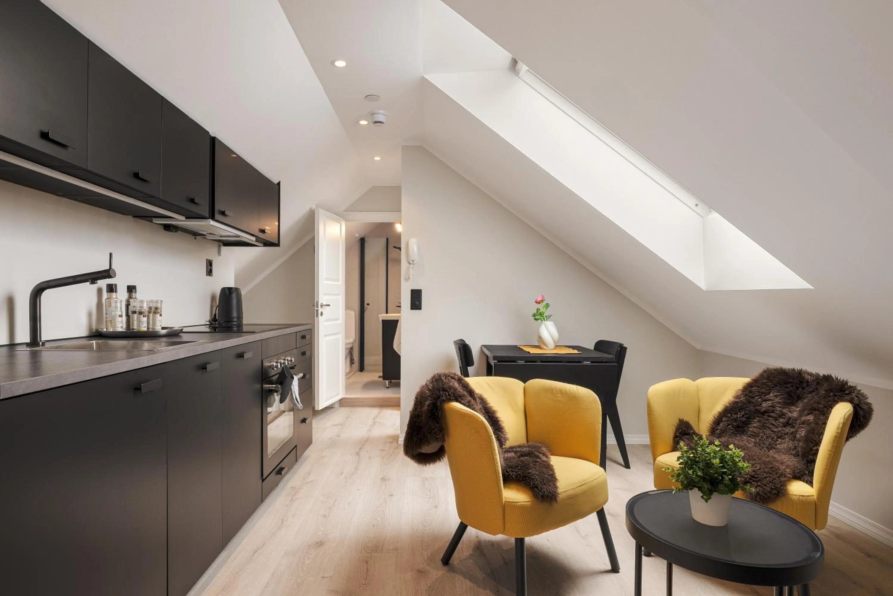 Kitchen or kitchenette in Rosenberg Apartments