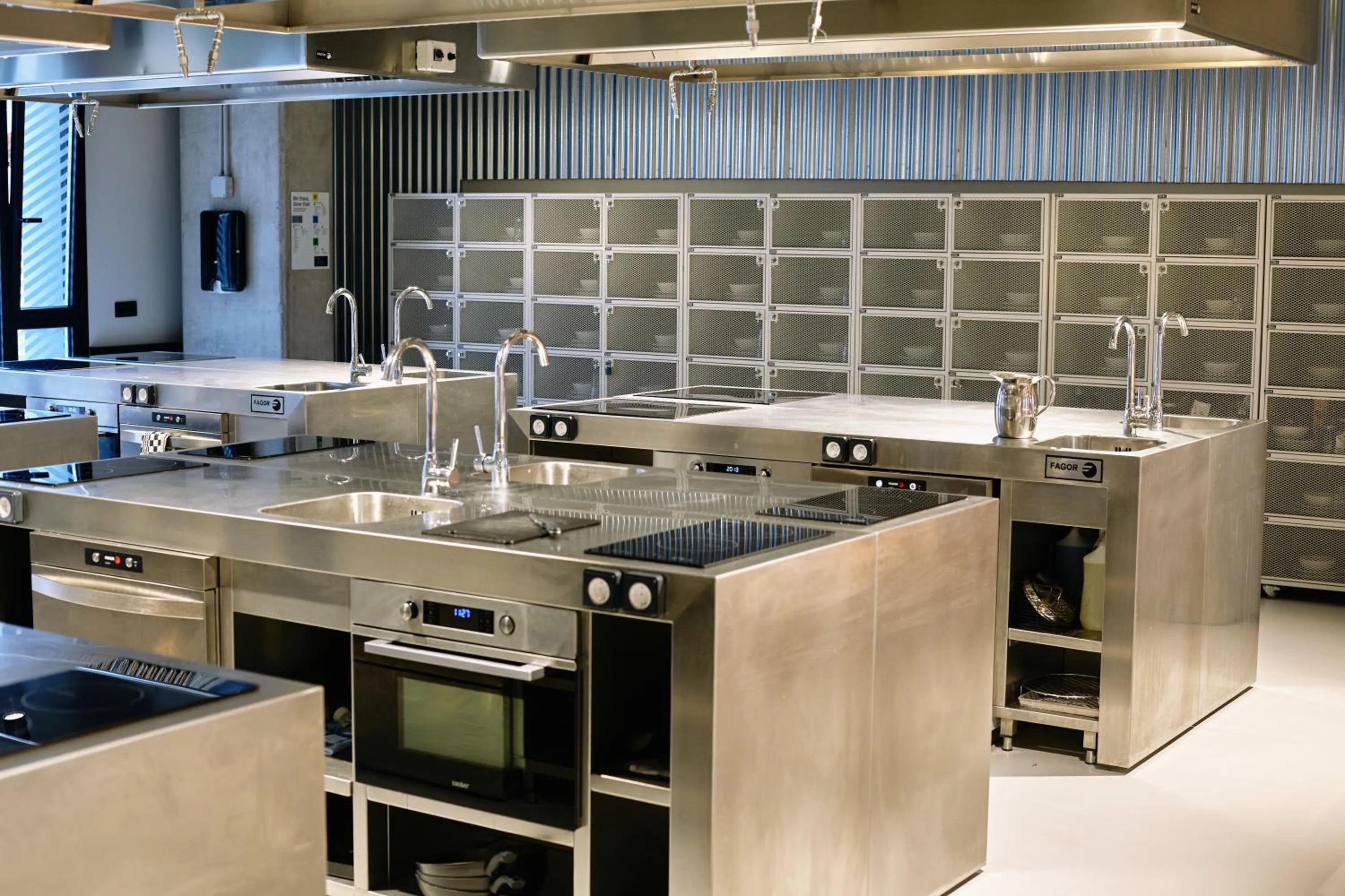 Communal kitchen in The Social Hub San Sebastian Extended Stay