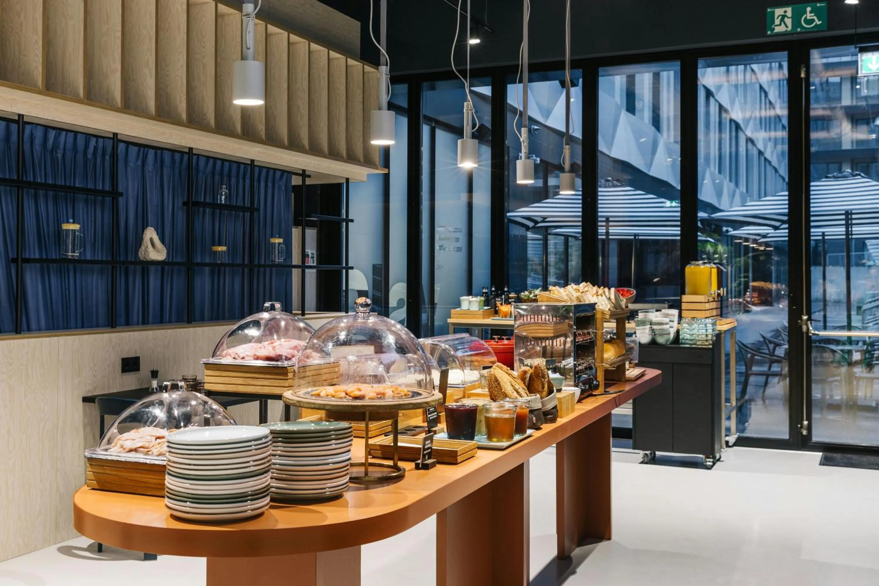 Buffet breakfast in The Social Hub San Sebastian Extended Stay