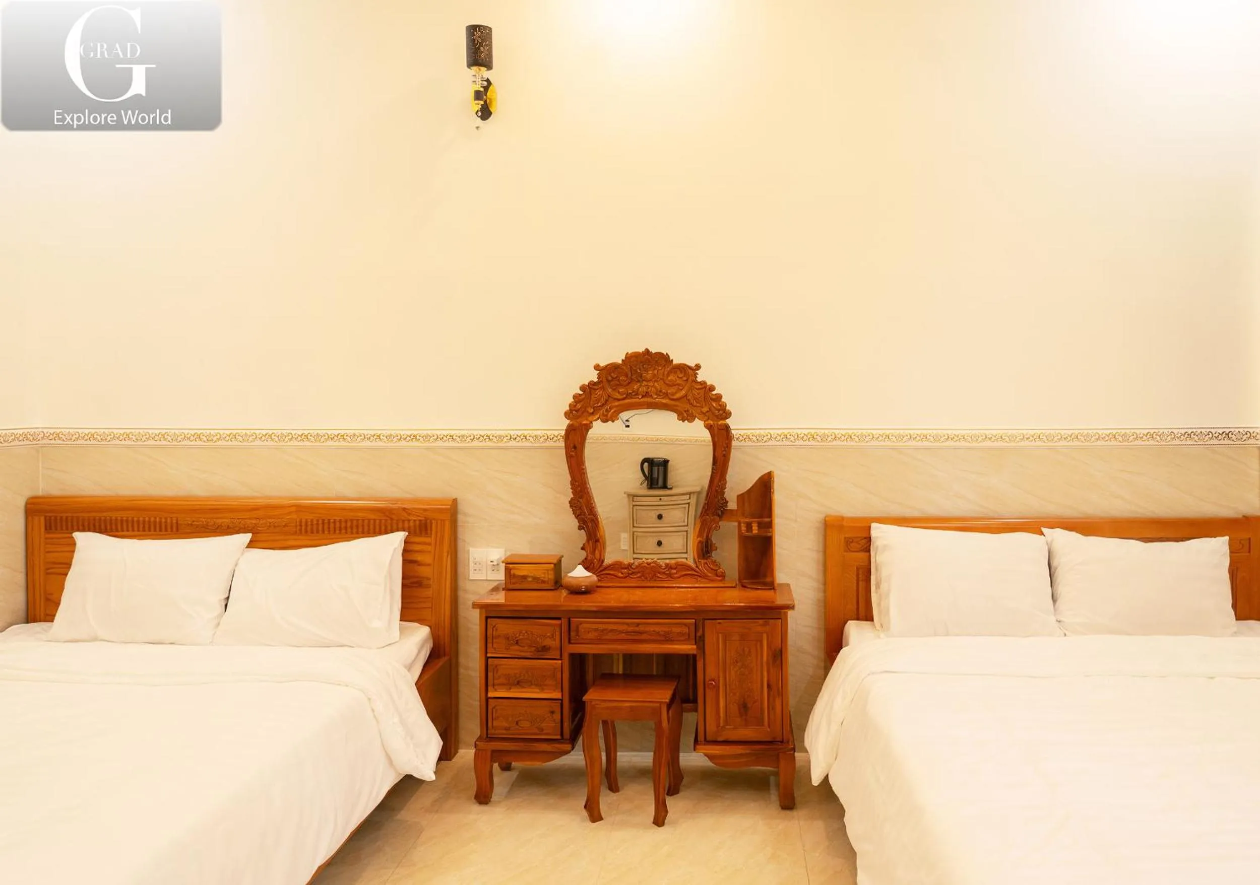 Bed in Hoang Yen Villa & Coffee