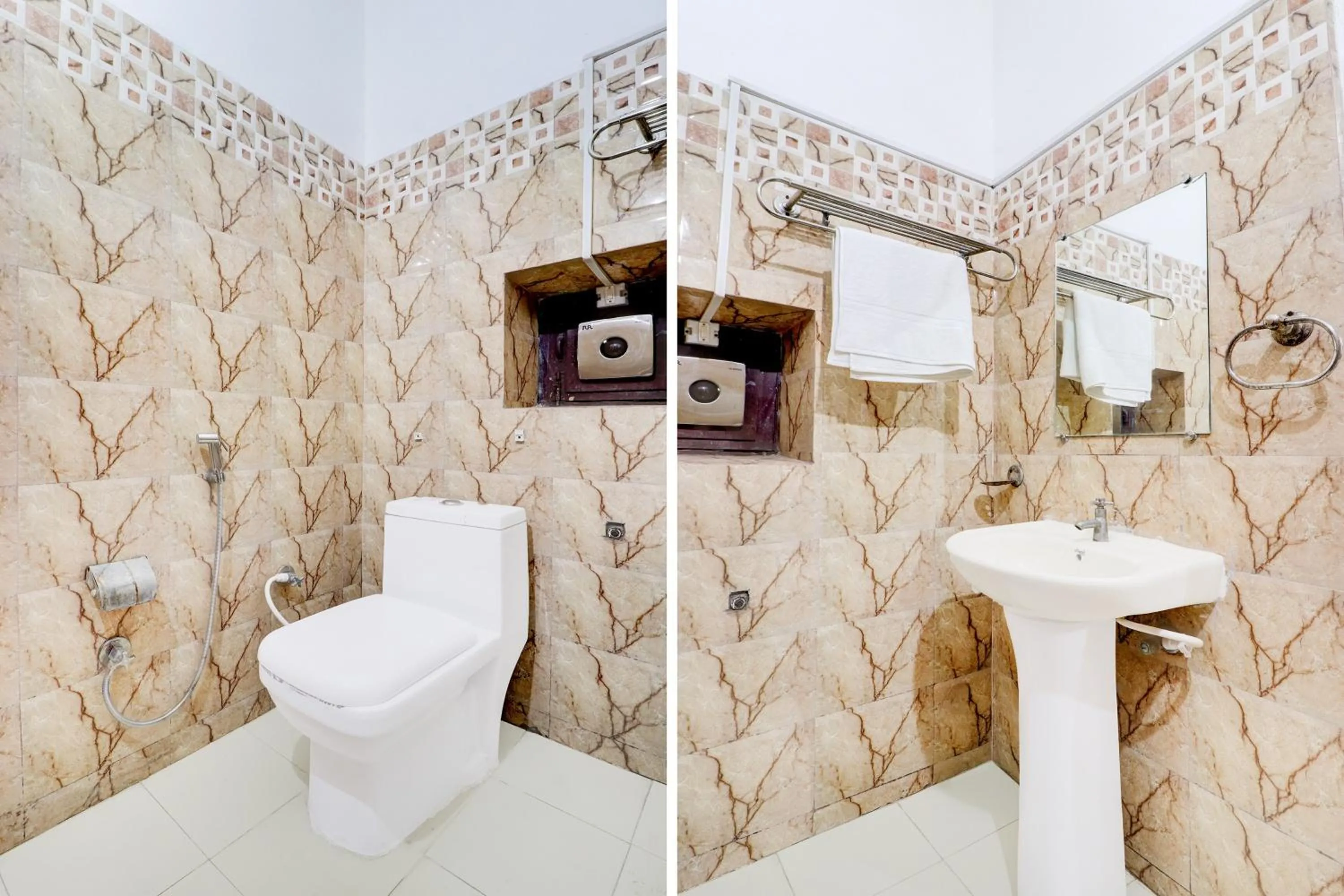Bathroom in Hotel O Tehsil Chowk Doon Hospital Formerly Hotel Comfort