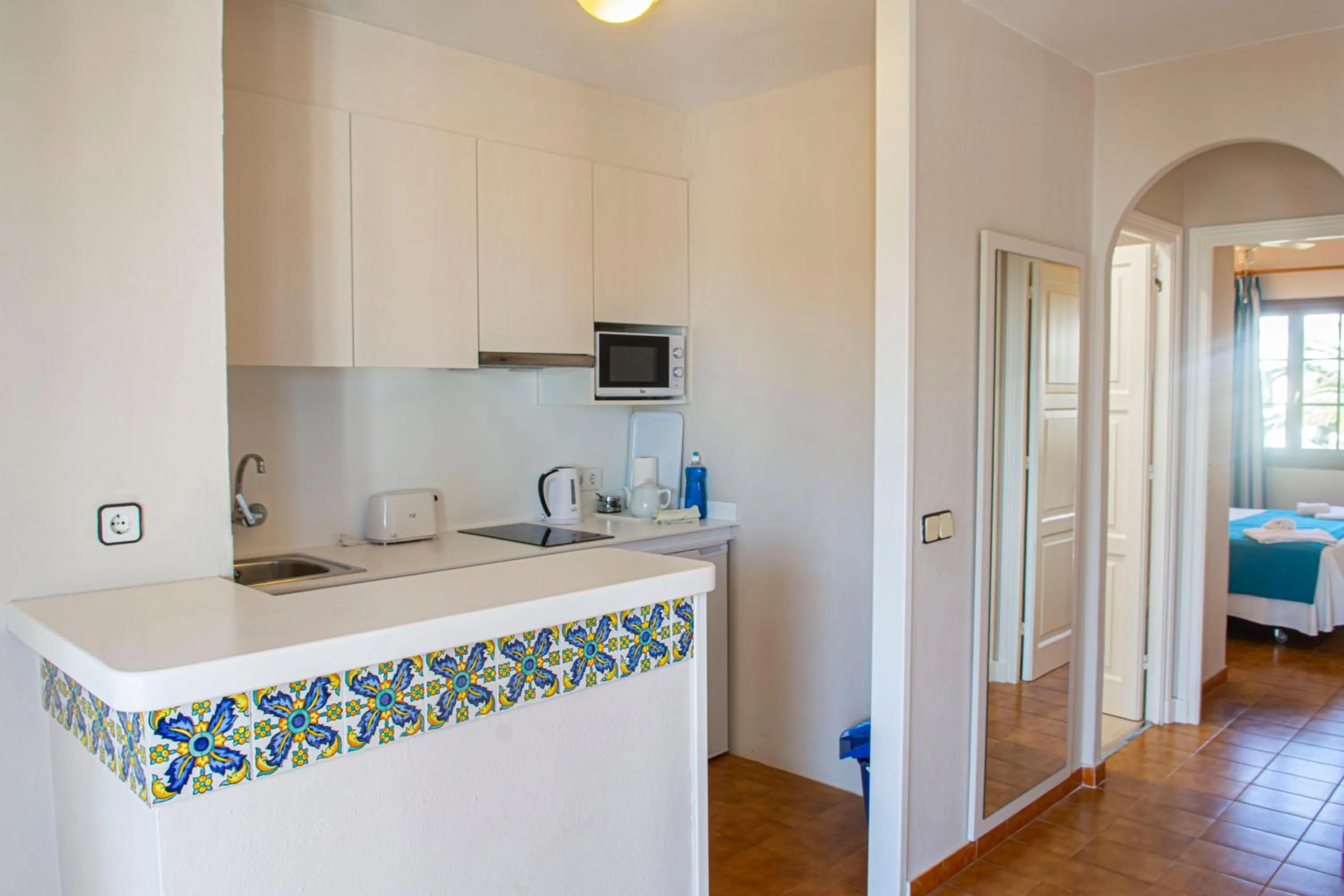 Kitchen or kitchenette in Siesta Mar Apartamentos