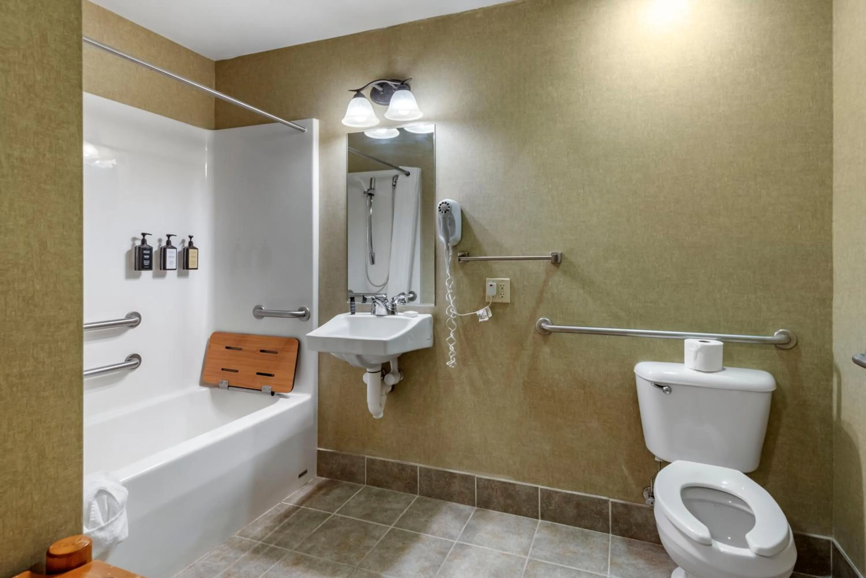 Shower in Three Bears Resort Waterpark Near Tomah Ascend Collection