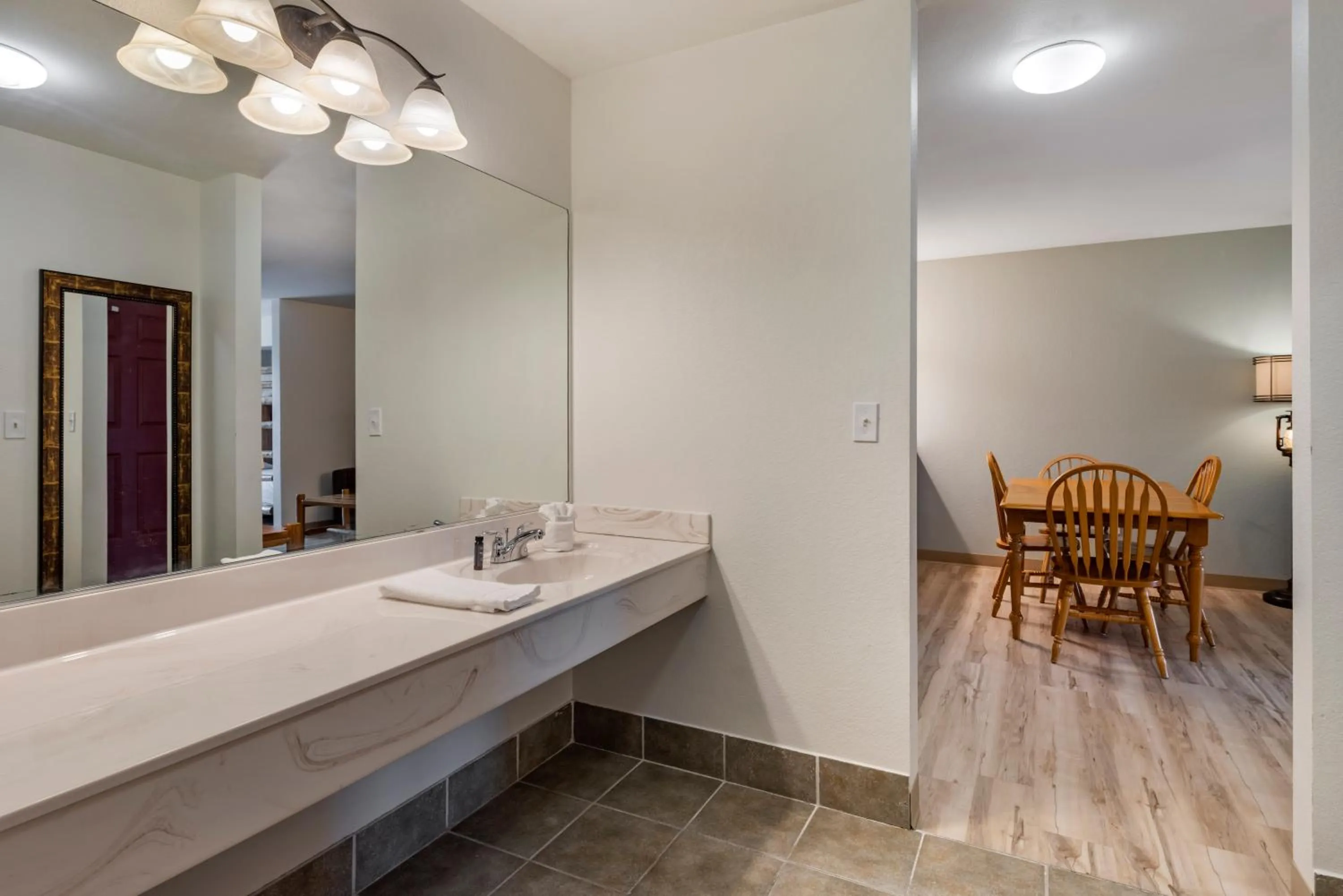 Bathroom in Three Bears Resort Waterpark Near Tomah Ascend Collection