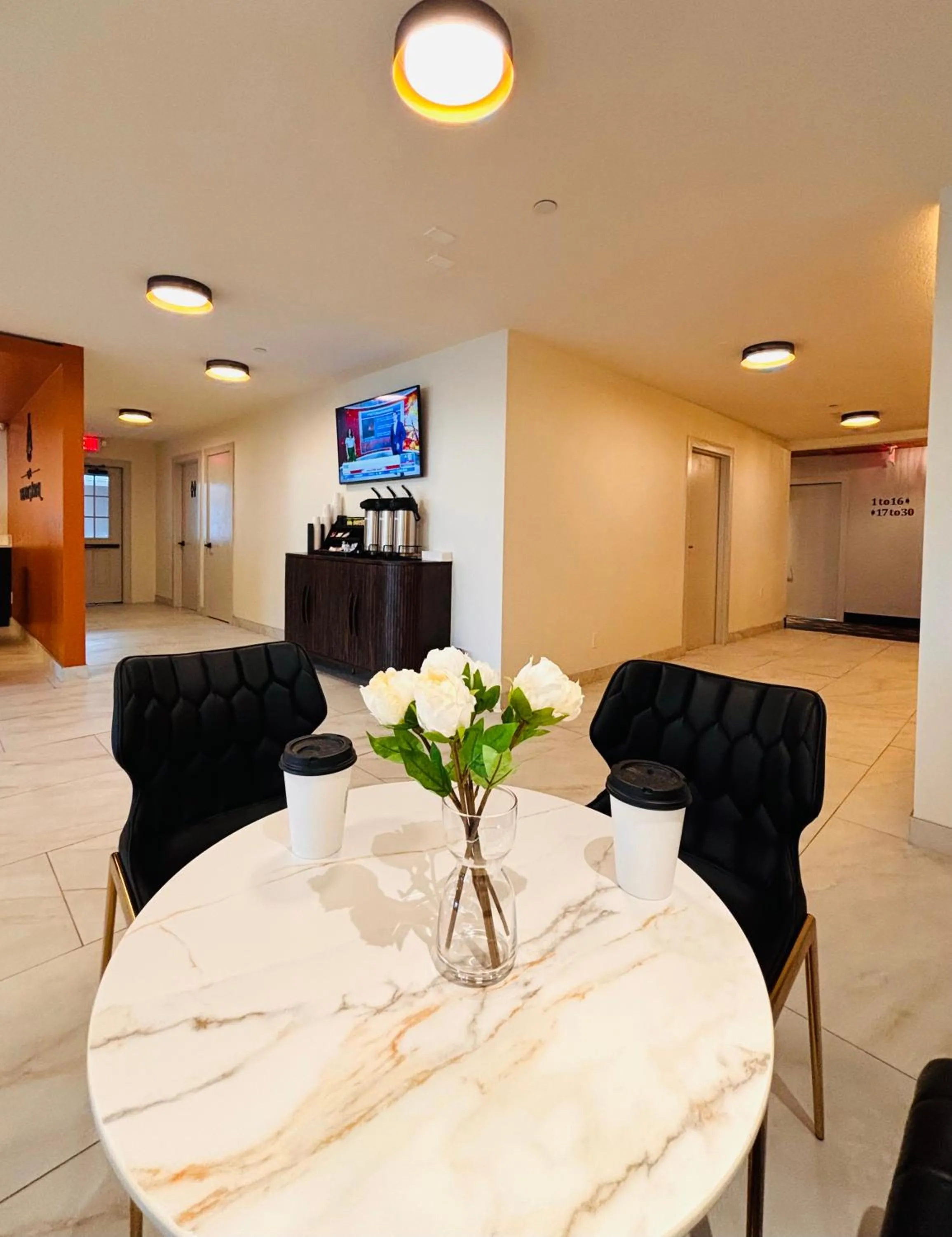 Seating area in The Depot Hotel