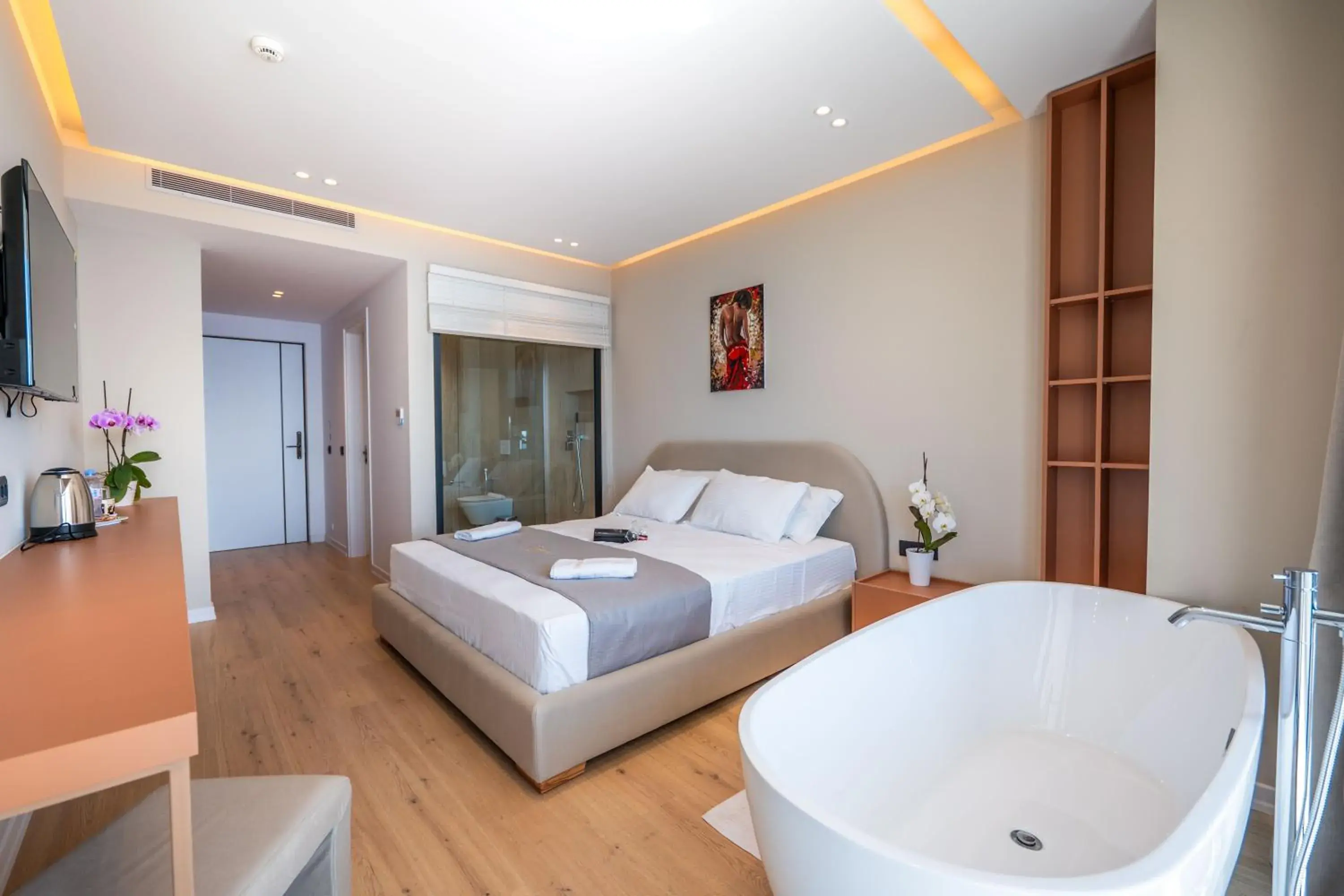 TV and multimedia, Bed in Jako Premium Hotel TV and multimedia, Bed in Jako Premium Hotel