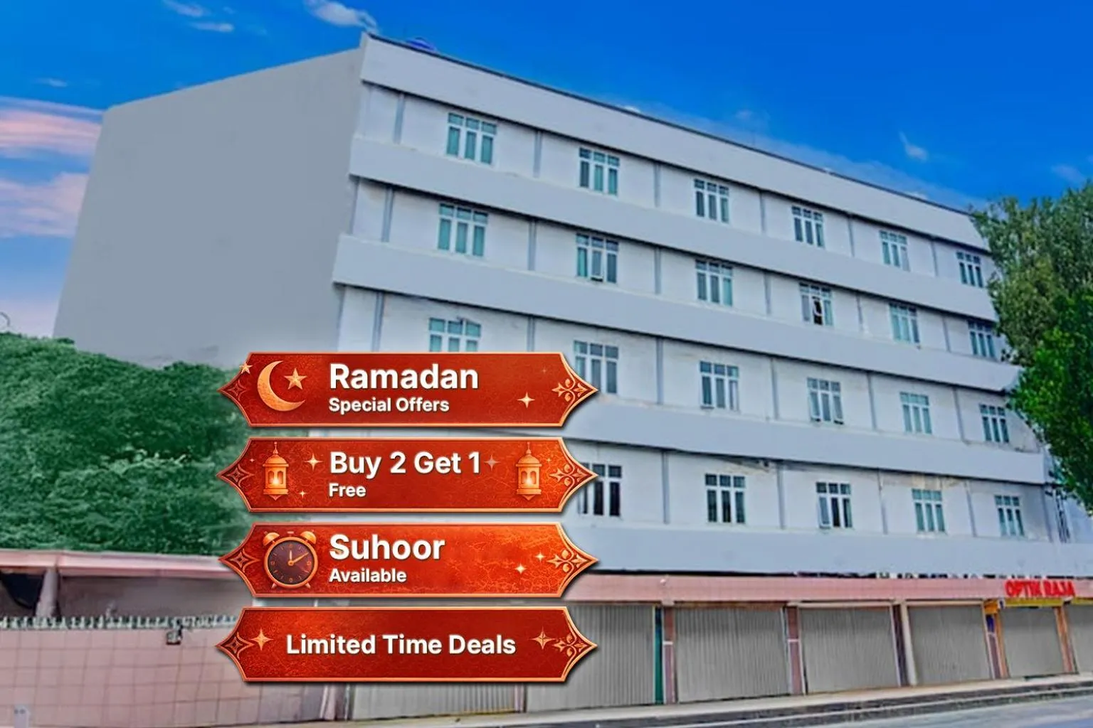 Property building in Townhouse Oak Palembang Near Jembatan Ampera Formerly Azzura Hotel