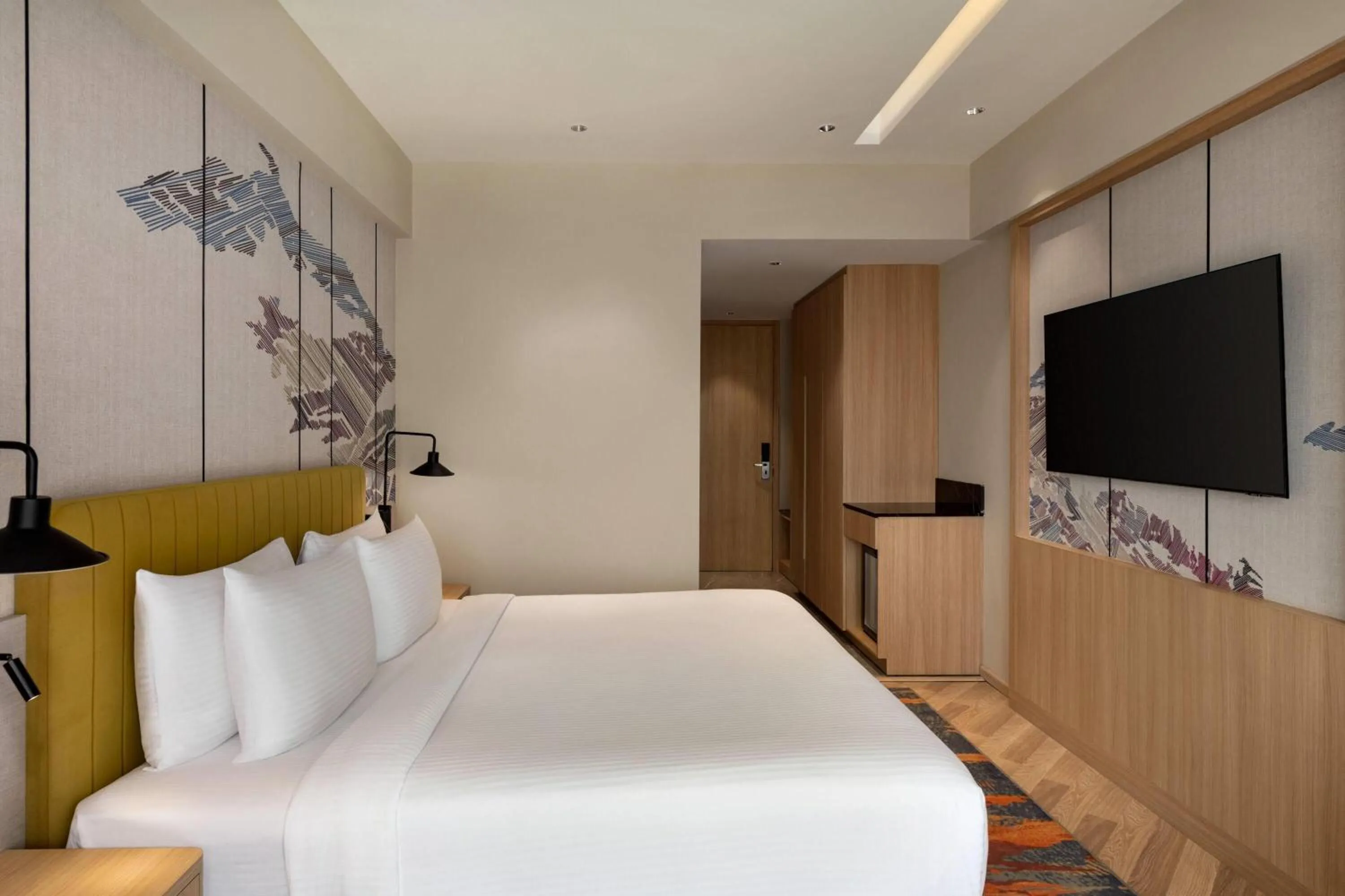 Photo of the whole room, Bed in Ramada Encore by Wyndham Gurugram Dwarka Expressway