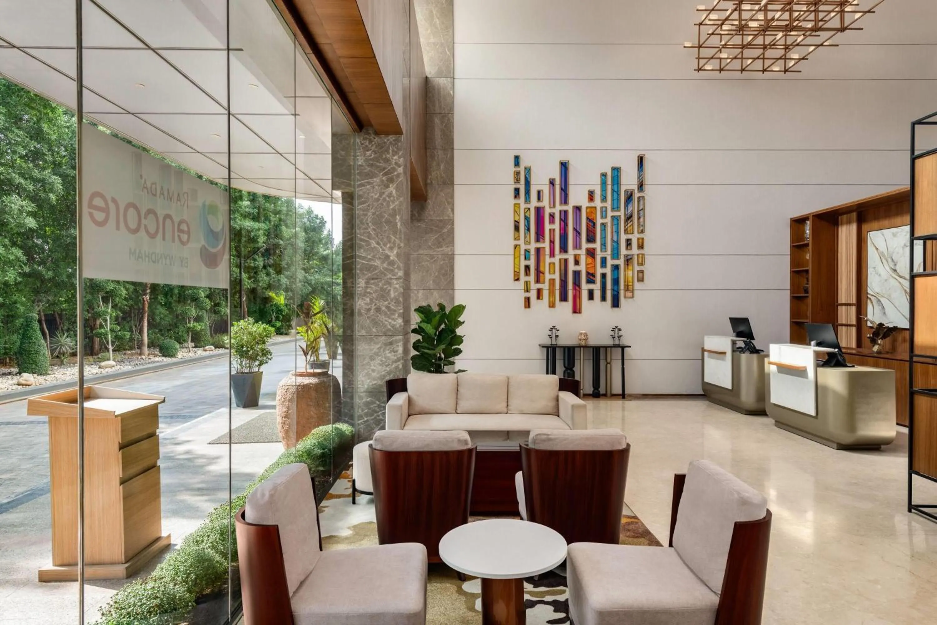 Lobby or reception in Ramada Encore by Wyndham Gurugram Dwarka Expressway