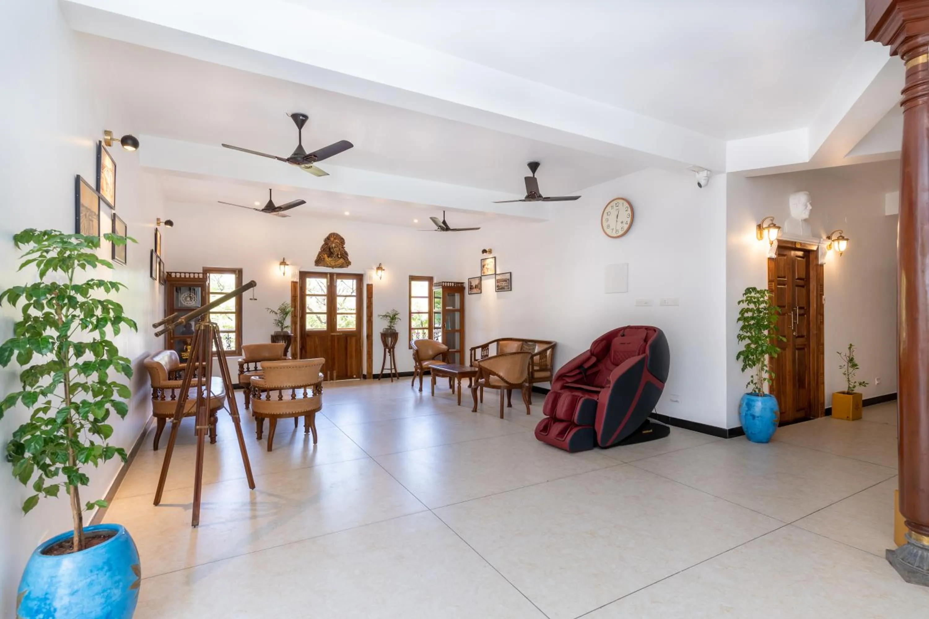 Seating area in La Moon Puducherry