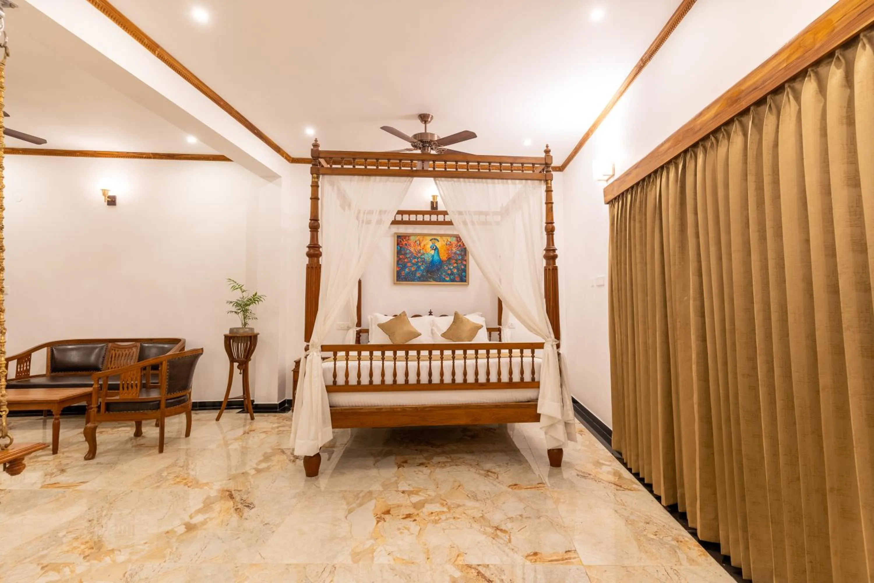 Bed in La Moon Puducherry