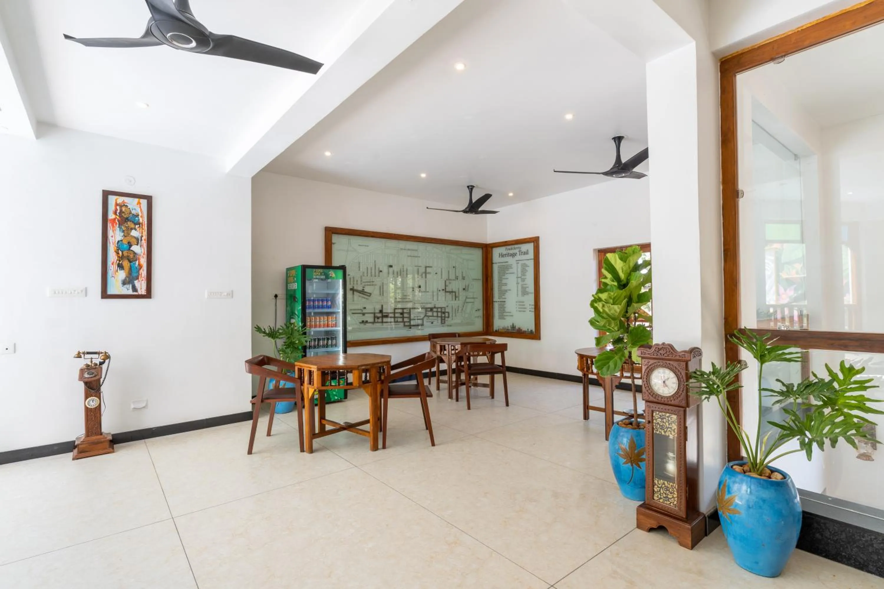 Seating area in La Moon Puducherry