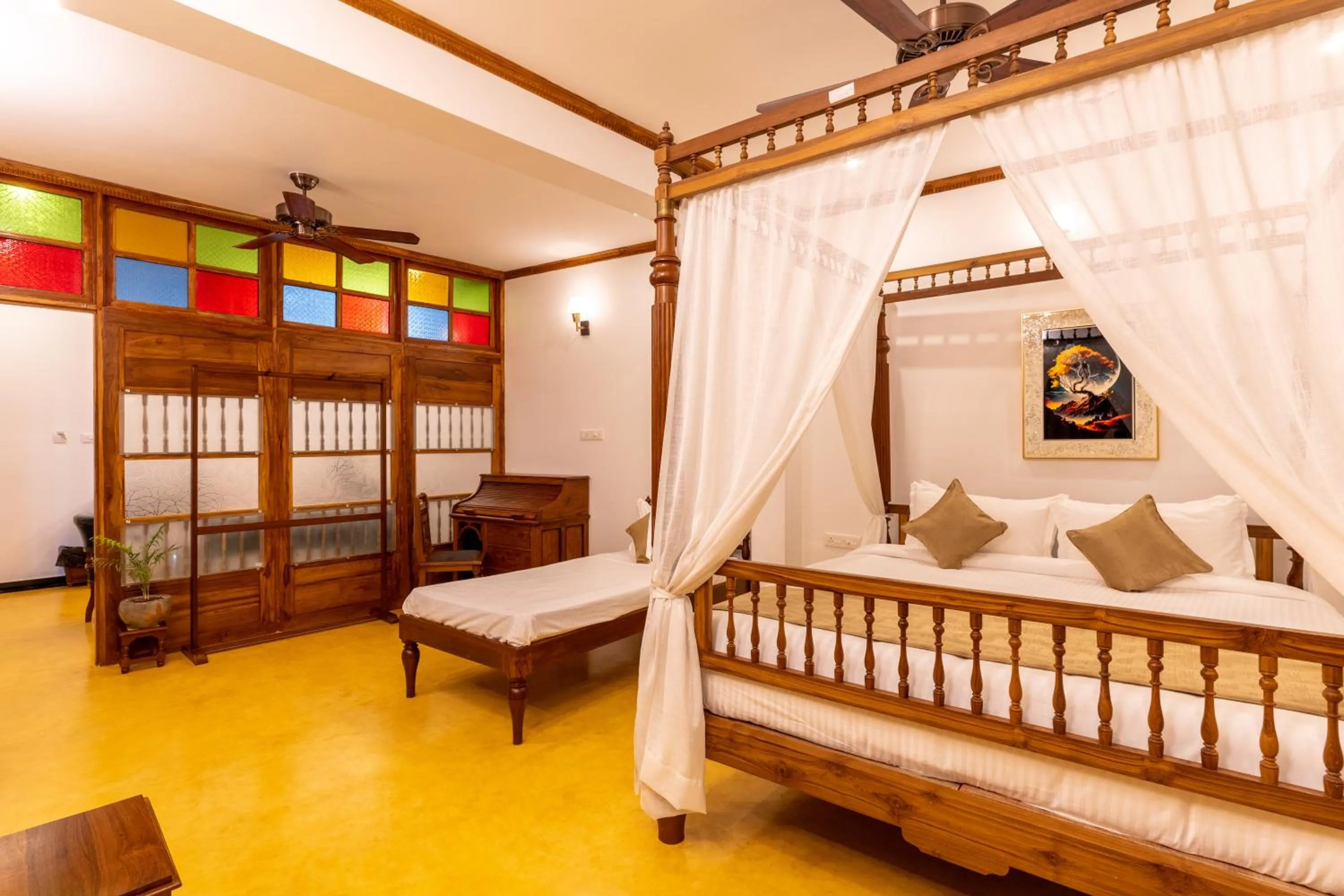 Bed in La Moon Puducherry
