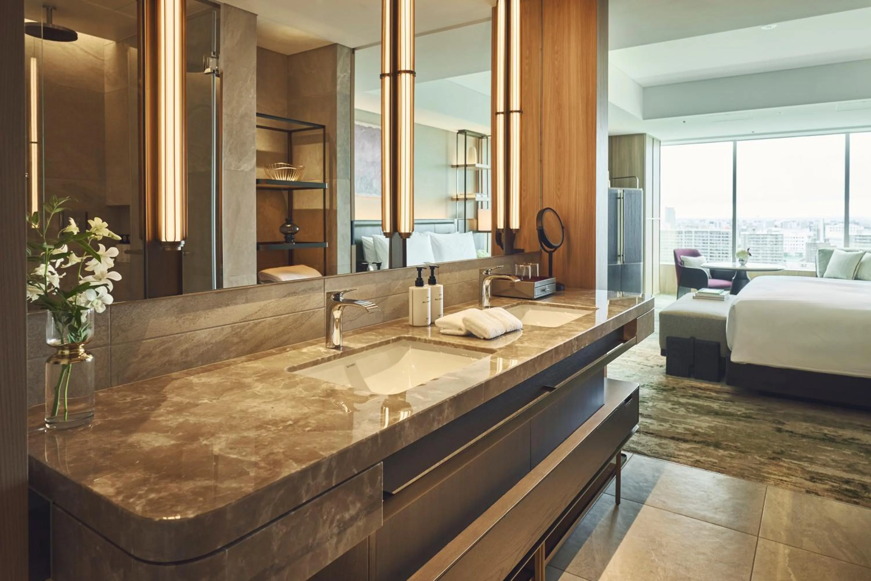 Bathroom, Bed in InterContinental Sapporo by IHG