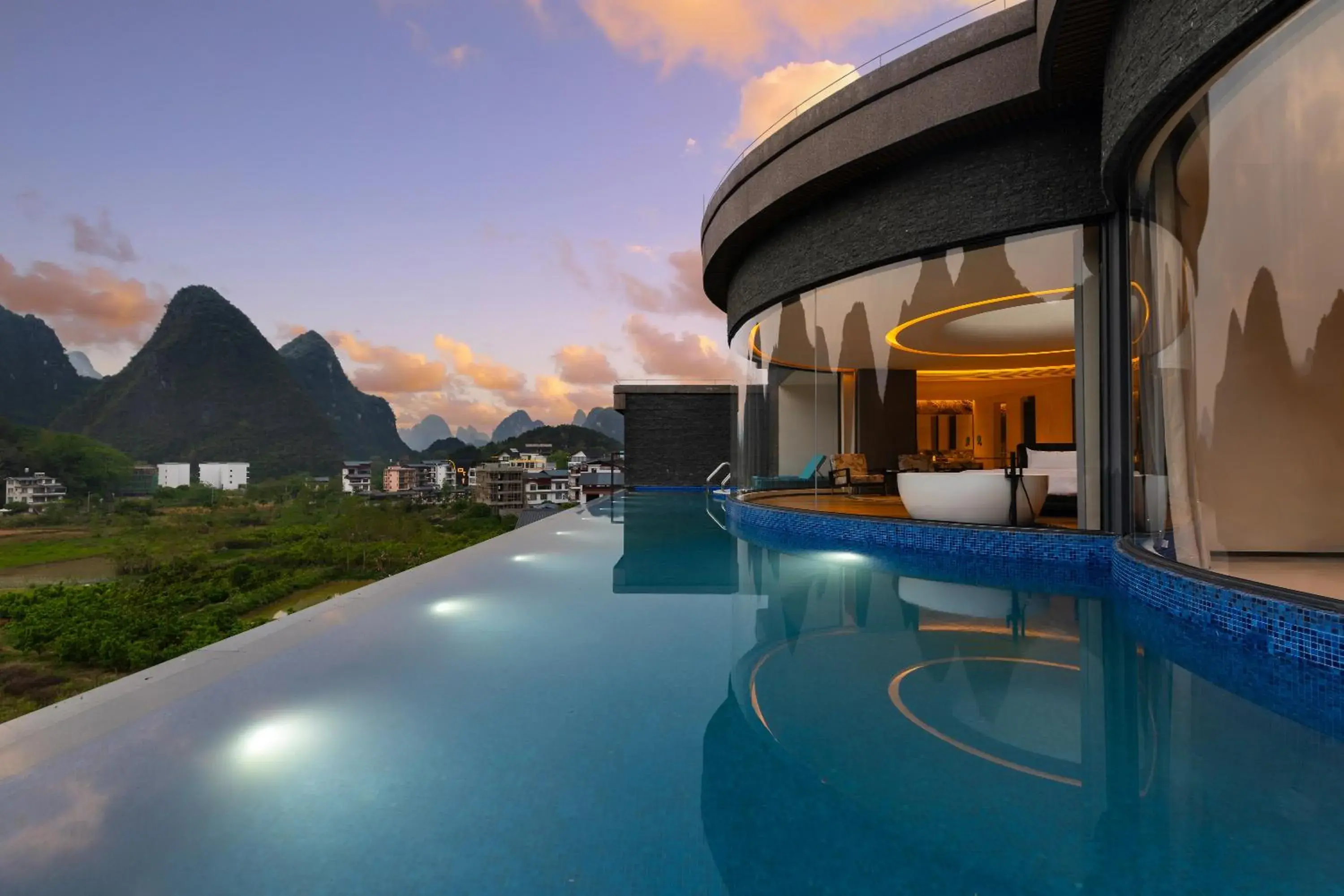 Pool view in voco Guilin Yangshuo Pool view in voco Guilin Yangshuo