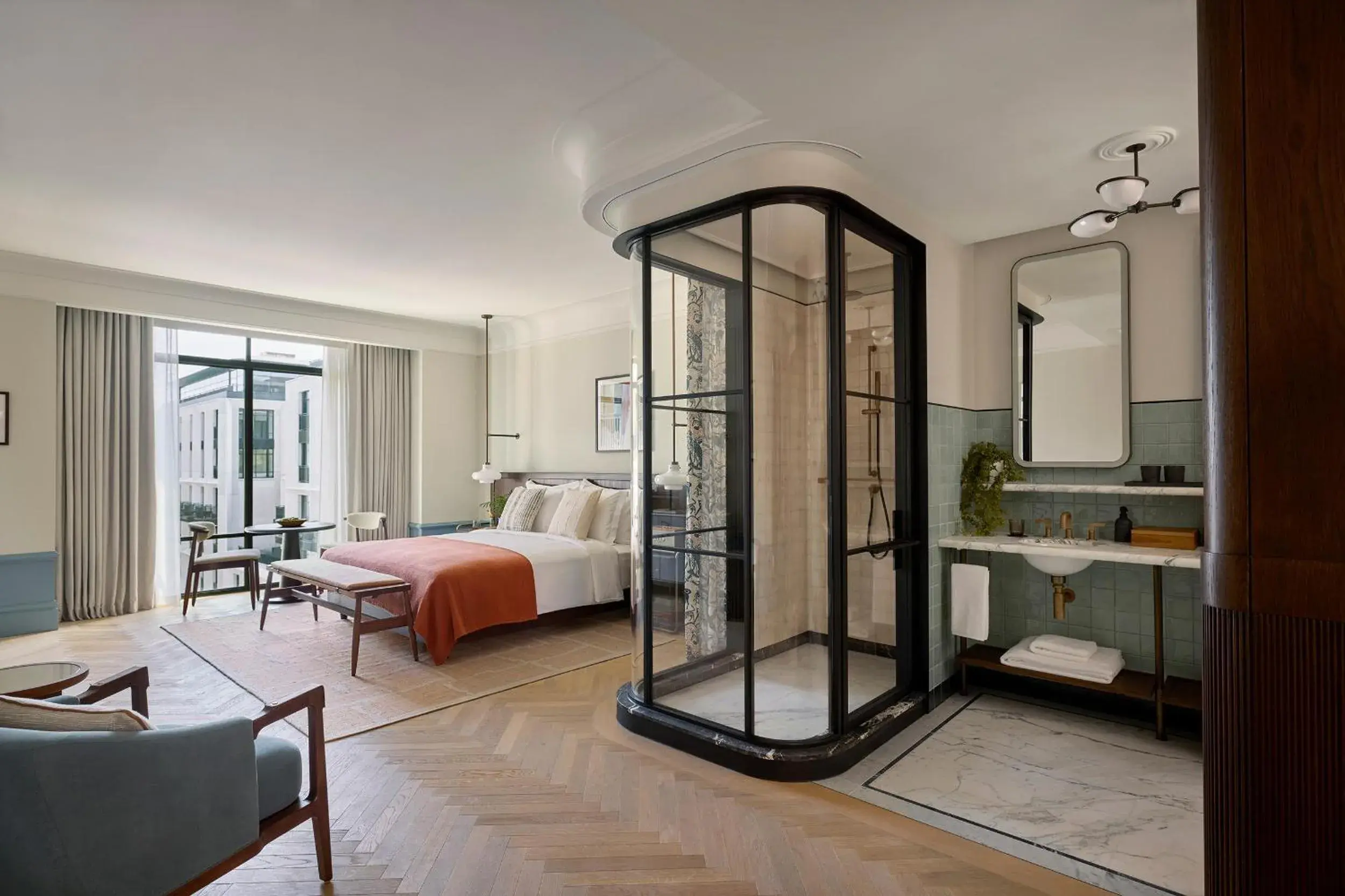 Bathroom, Bed in Six Senses London Bathroom, Bed in Six Senses London