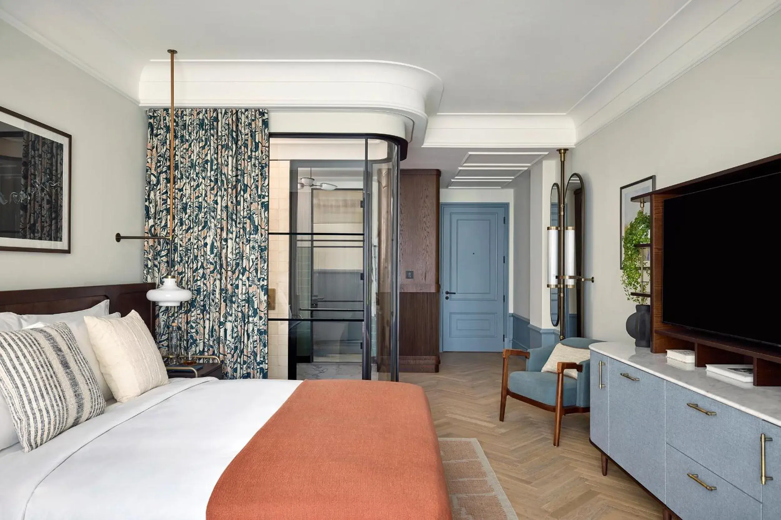 Bedroom, Bed in Six Senses London Bedroom, Bed in Six Senses London