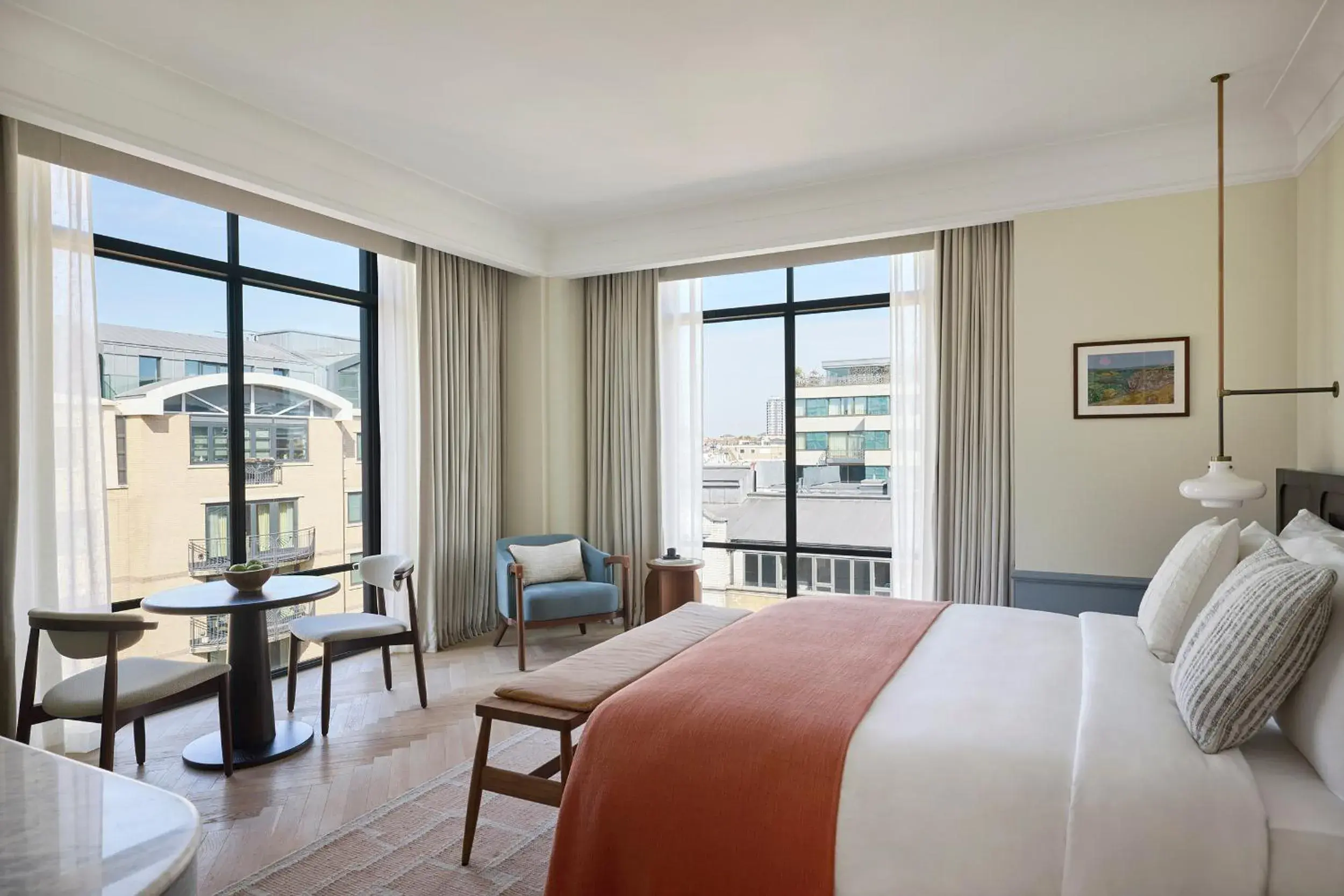 View (from property/room), Bed in Six Senses London View (from property/room), Bed in Six Senses London