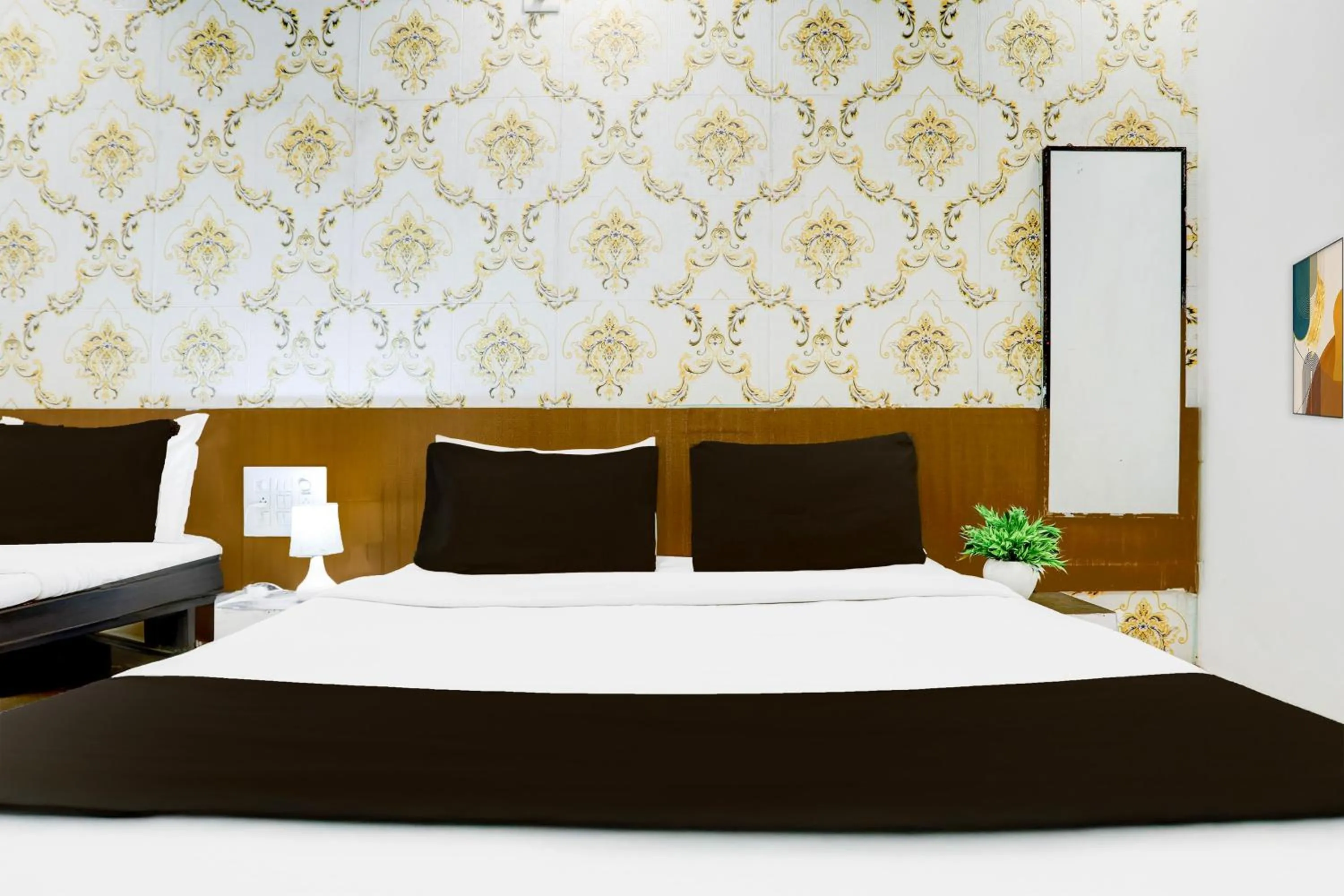 Bedroom in Hotel O Dwarka Formerly Hotel Shree