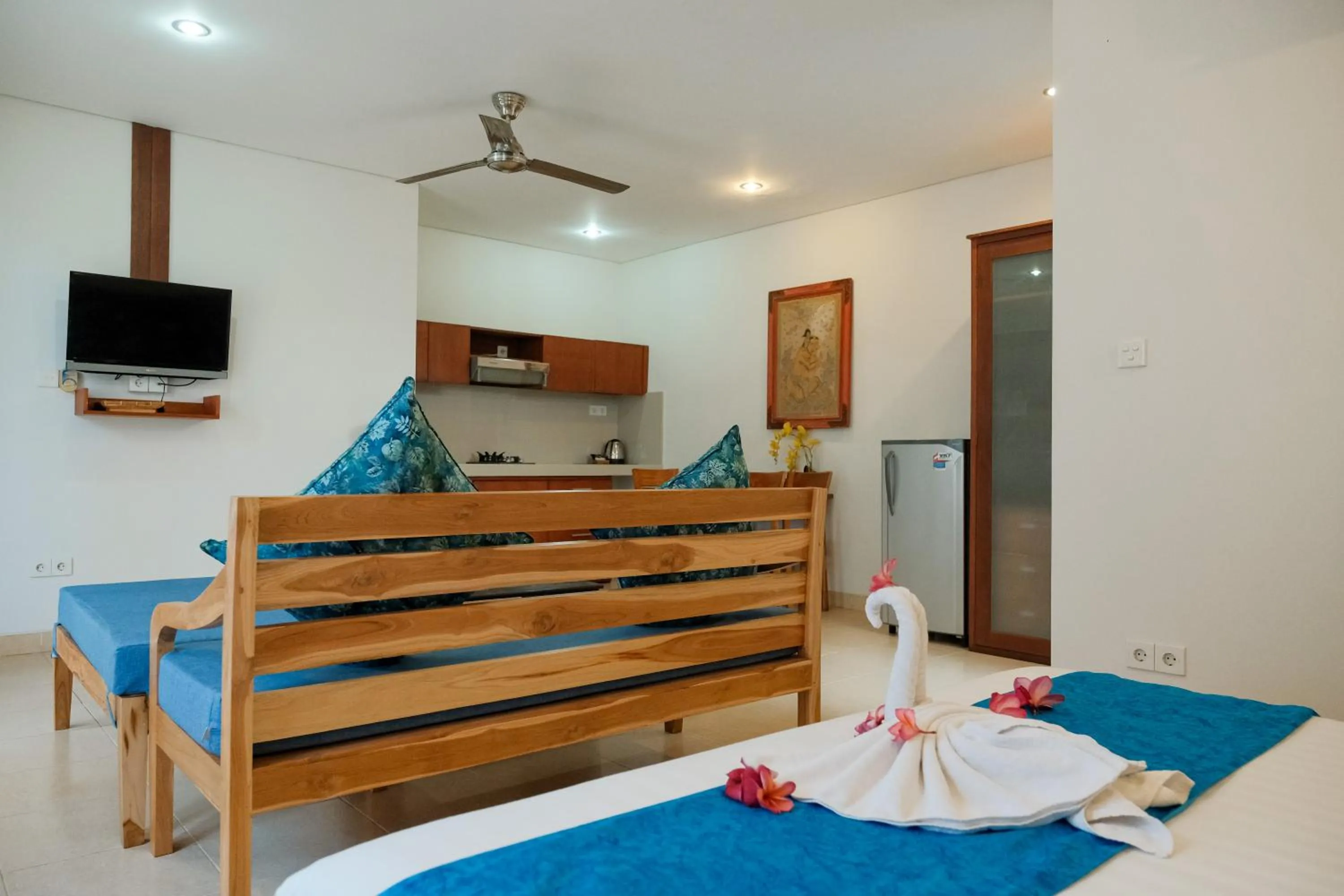 Bed in Semarandana Bedrooms and Pool