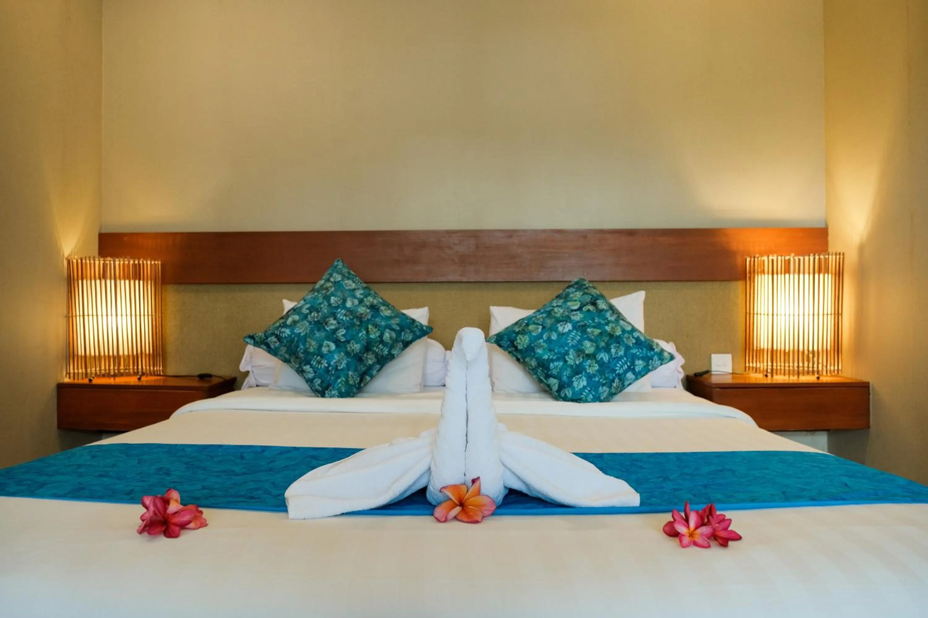 Bed in Semarandana Bedrooms and Pool