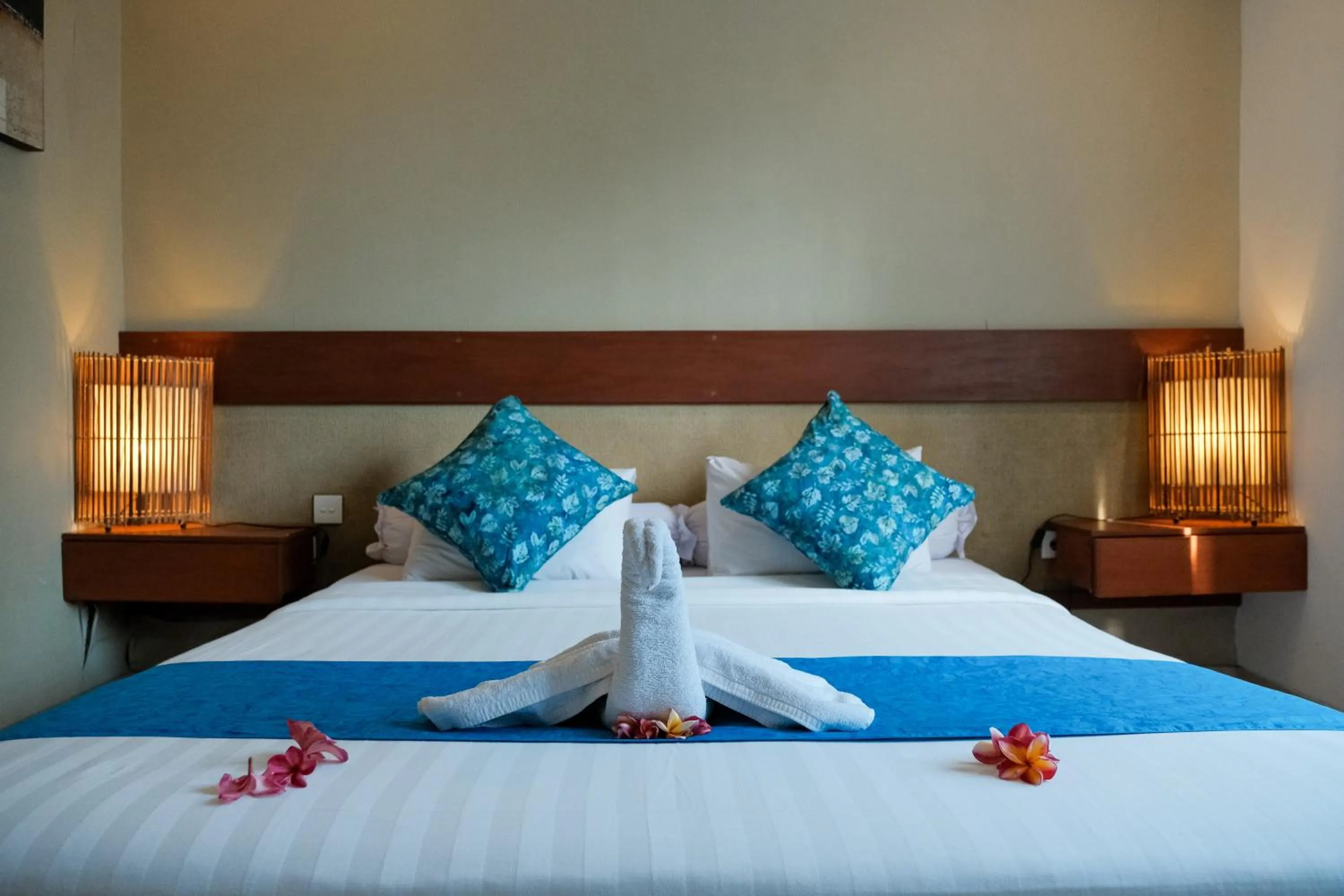 Bed in Semarandana Bedrooms and Pool