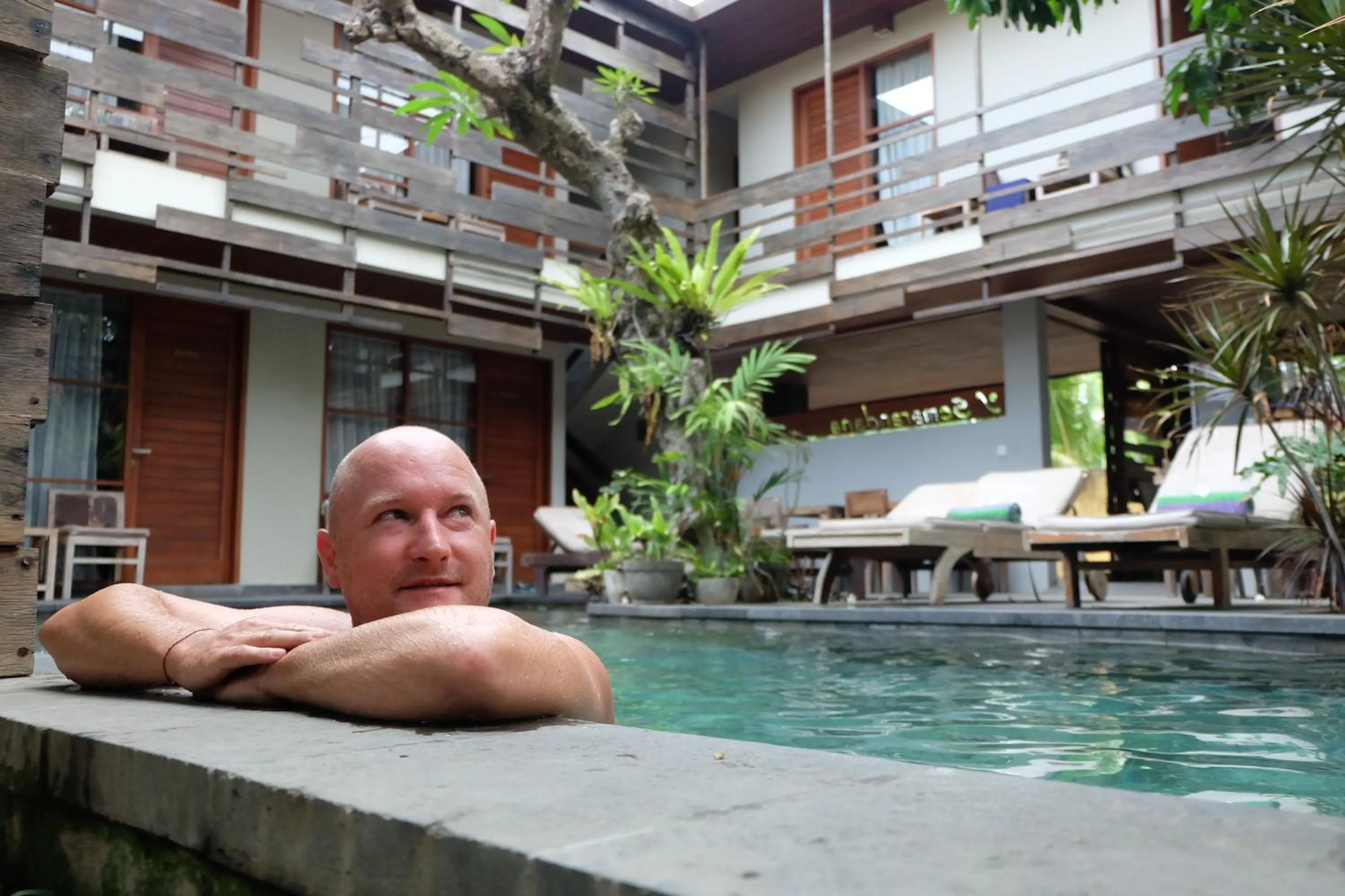 Swimming pool in Semarandana Bedrooms and Pool