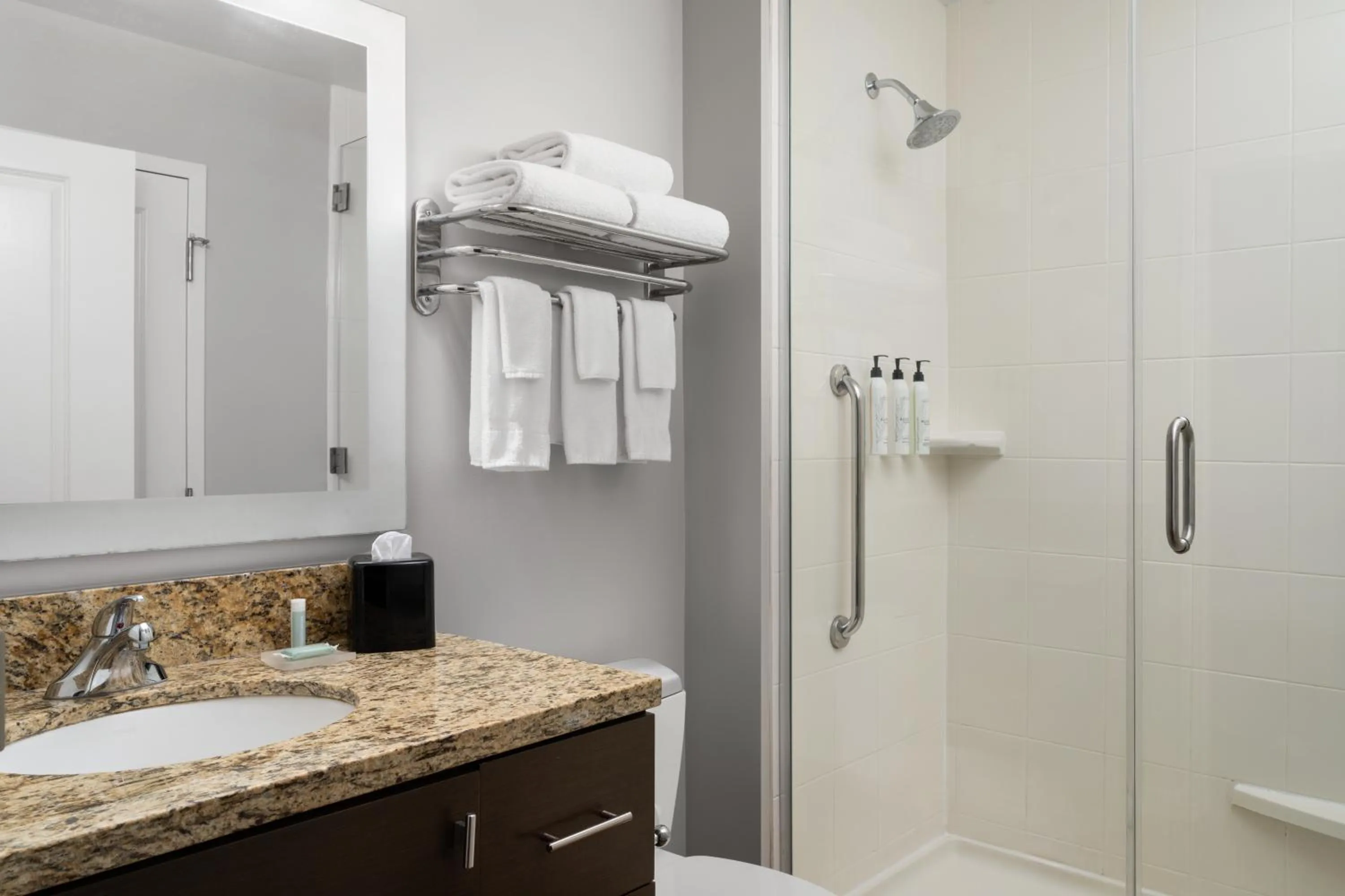 Shower in TownePlace Suites by Marriott Champaign