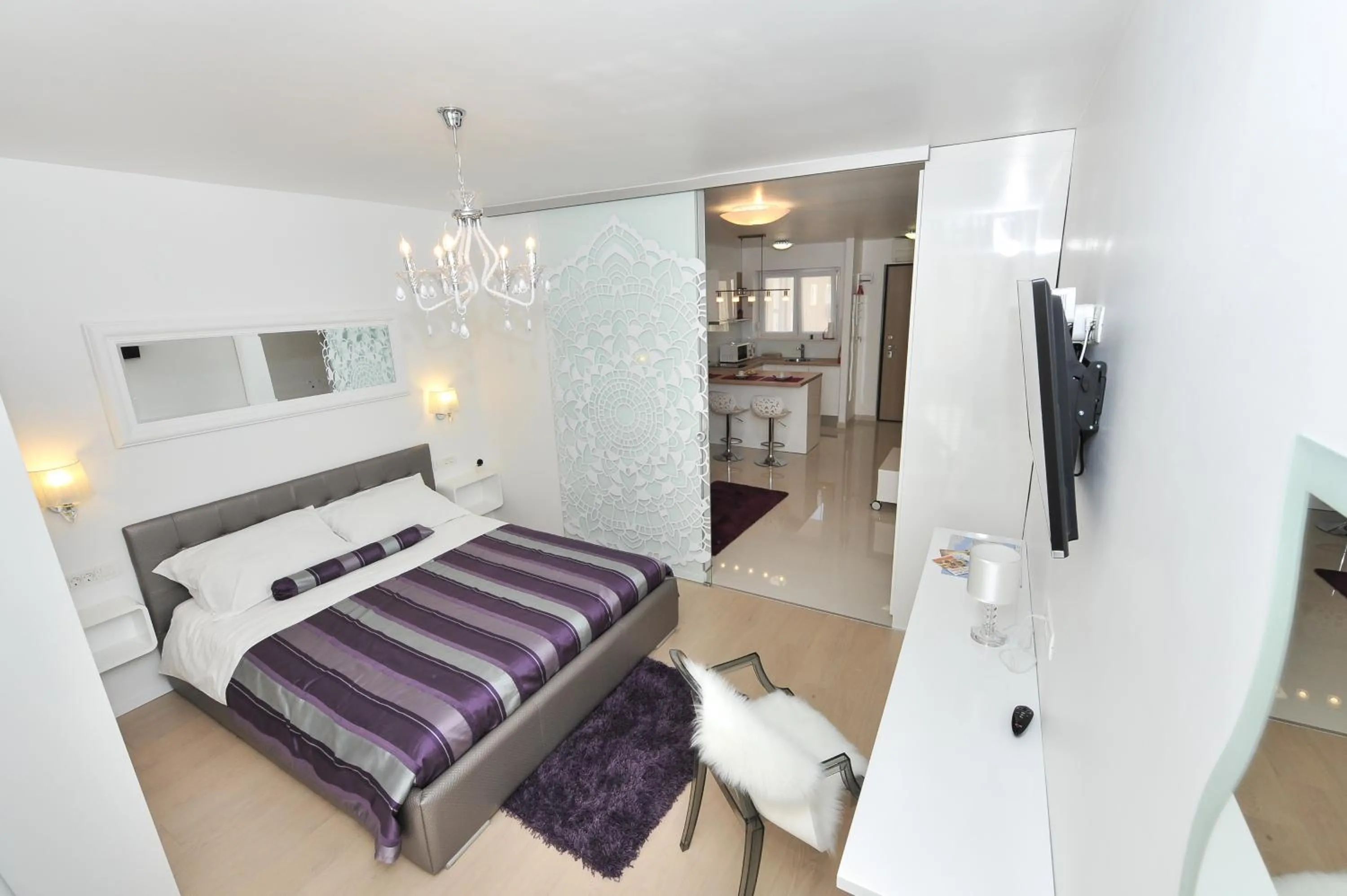 Bed in Luka Residence Apartments