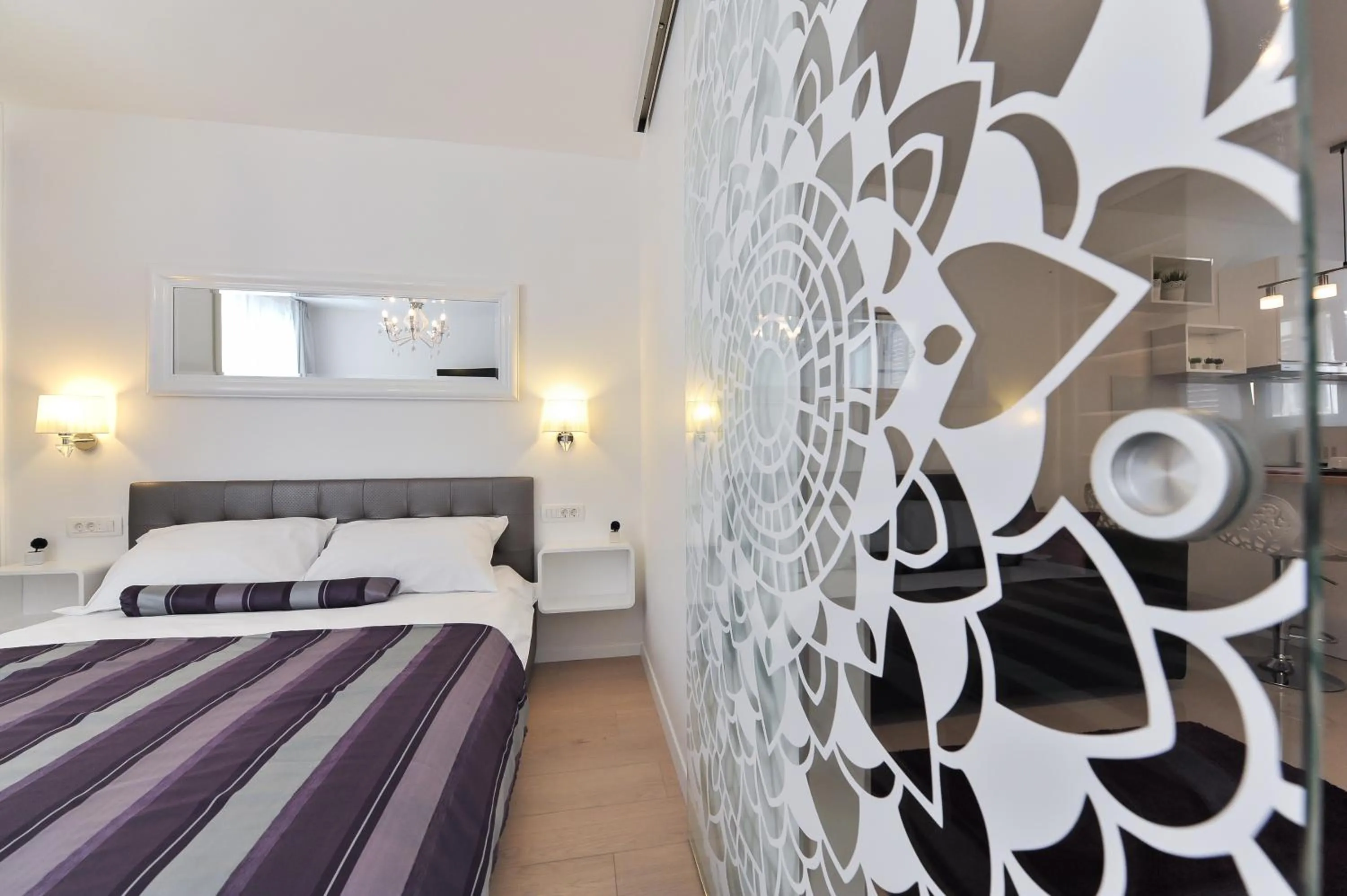 Bed in Luka Residence Apartments