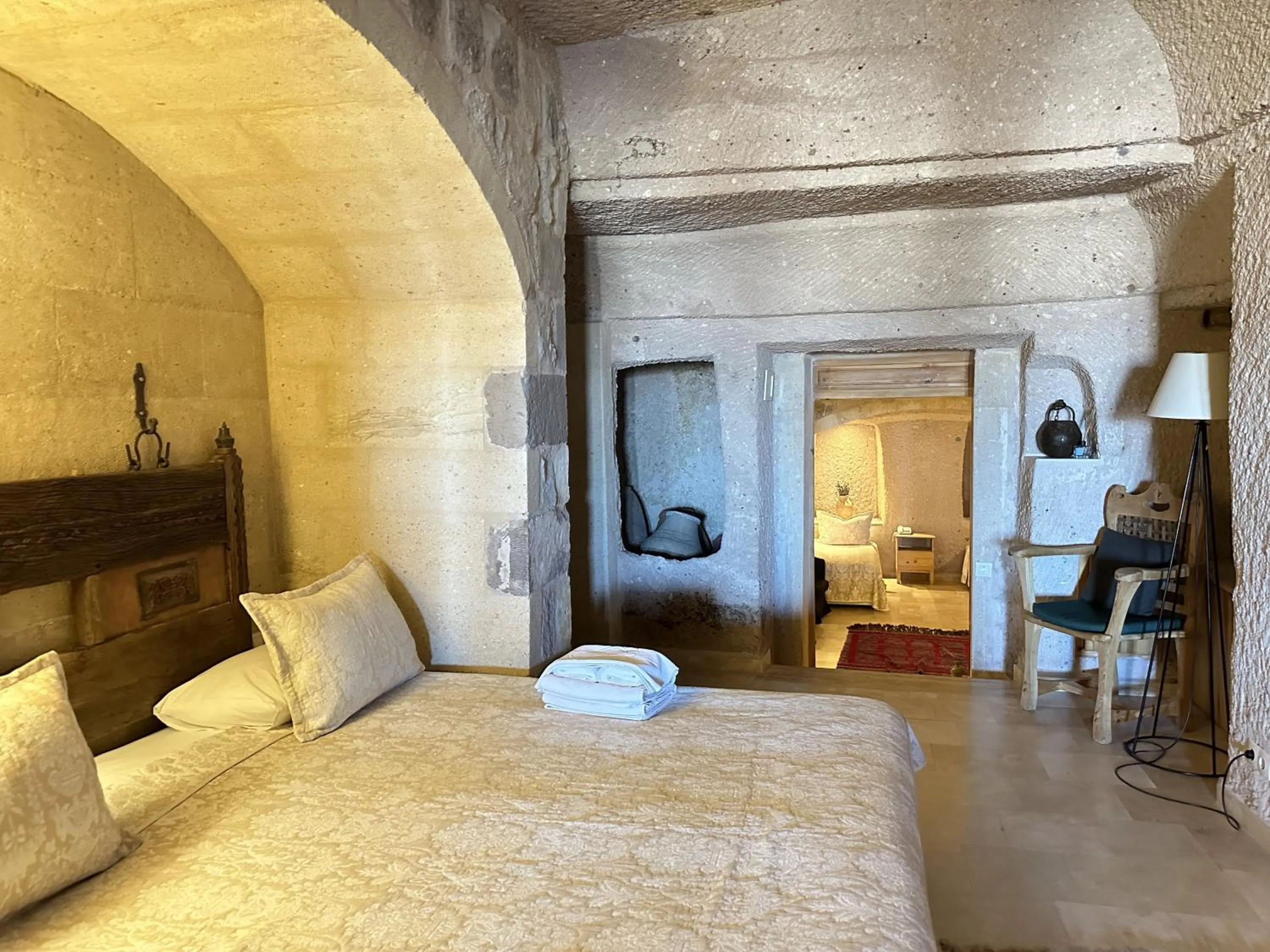 Bed in Kistar Cave Hotel