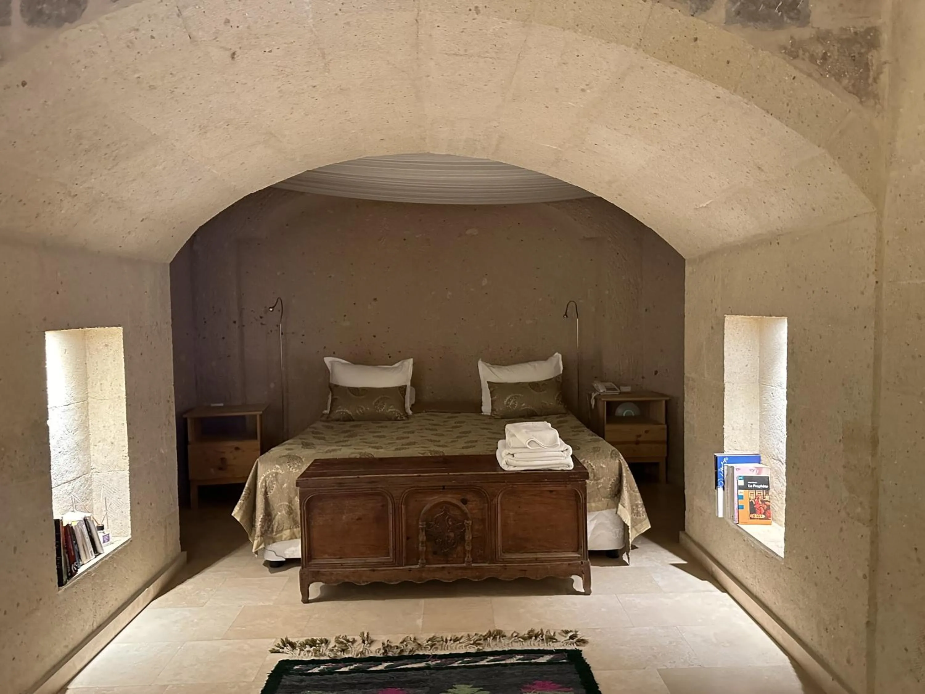 Bed in Kistar Cave Hotel