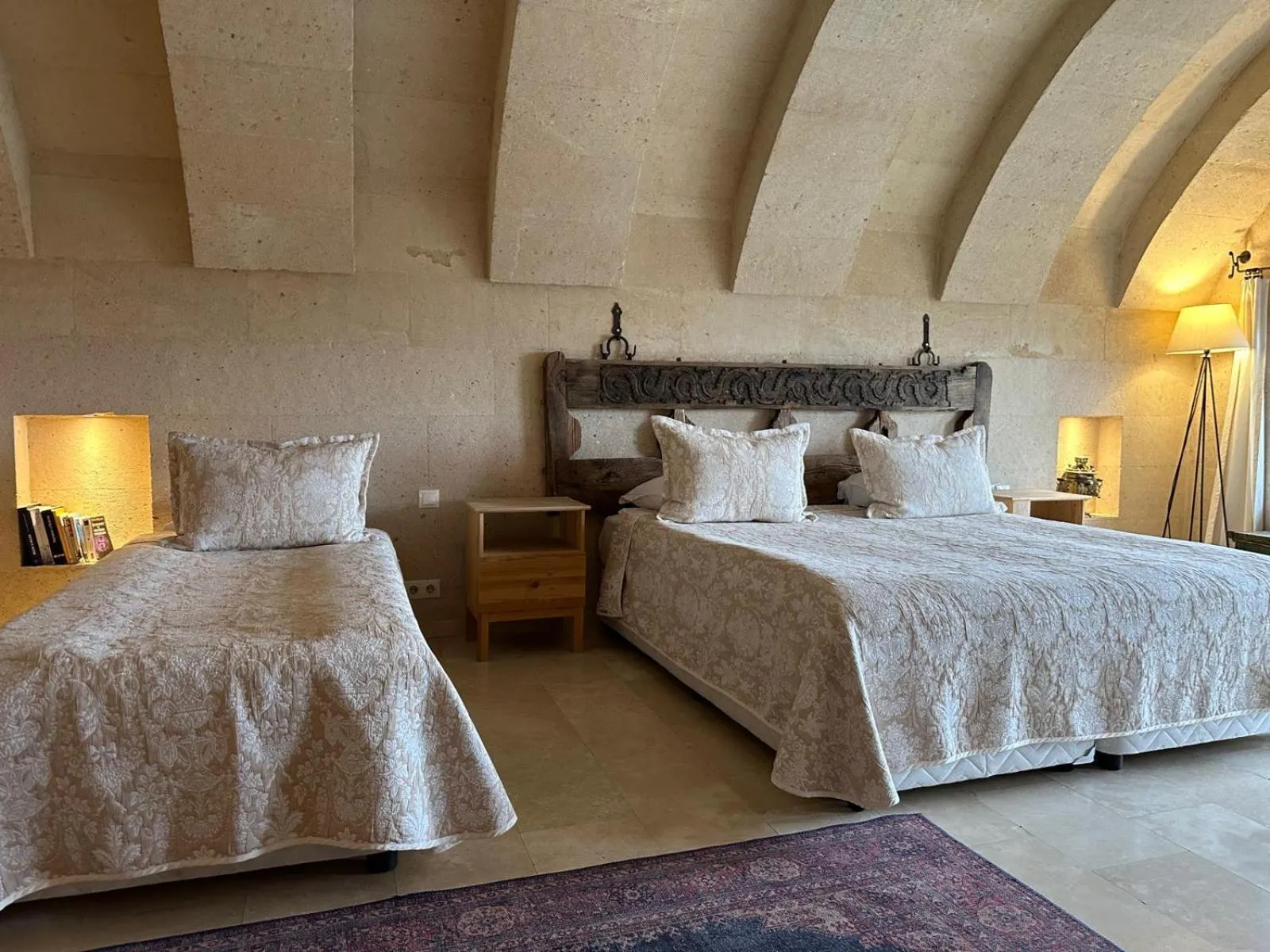 Bed in Kistar Cave Hotel