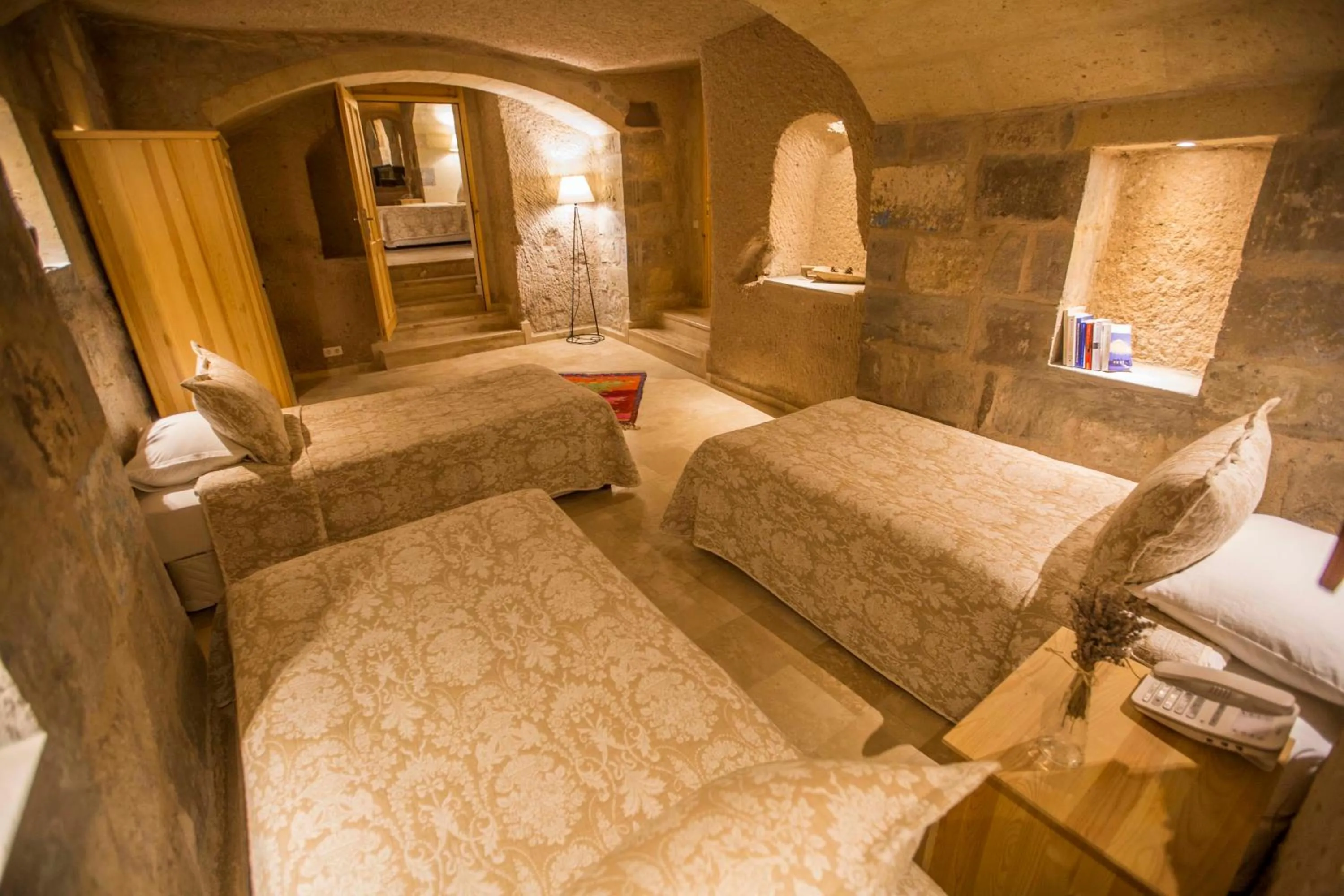 Bed in Kistar Cave Hotel