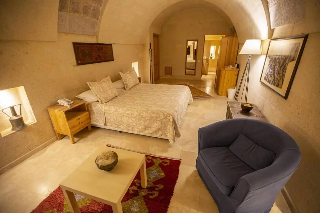 Bed in Kistar Cave Hotel