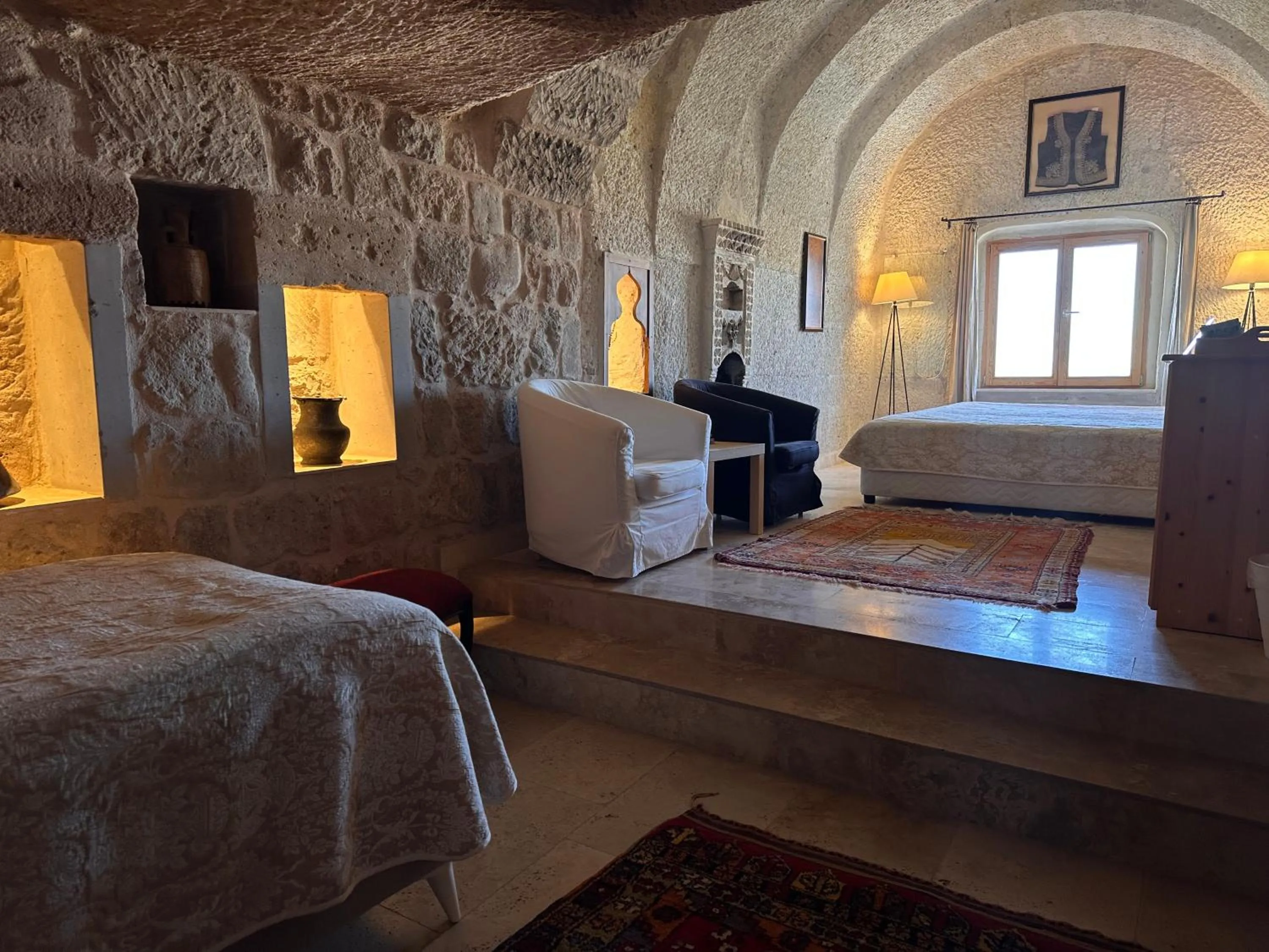 Bed in Kistar Cave Hotel